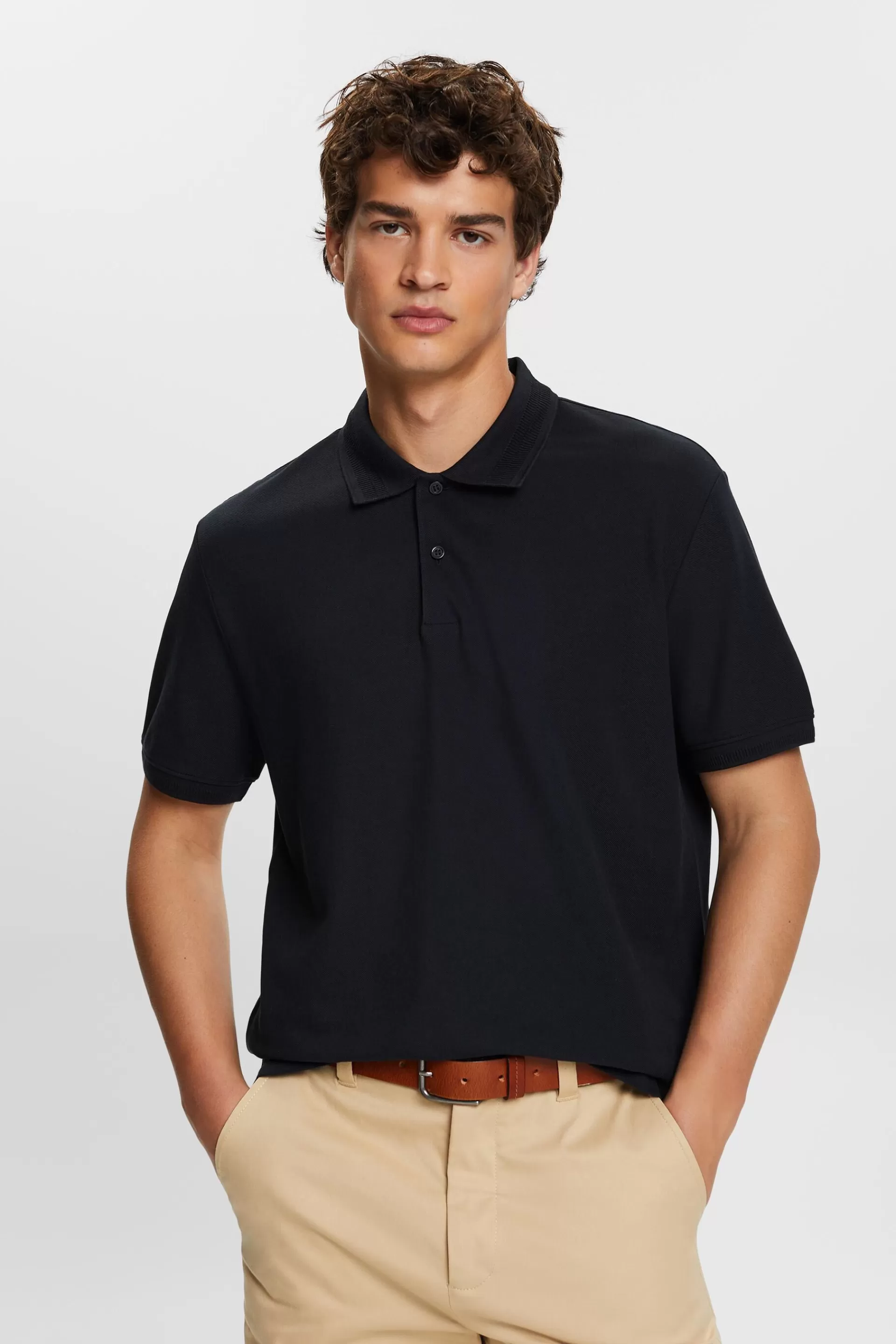 Poloshirt aus Baumwoll-Piqué-ESPRIT Clearance