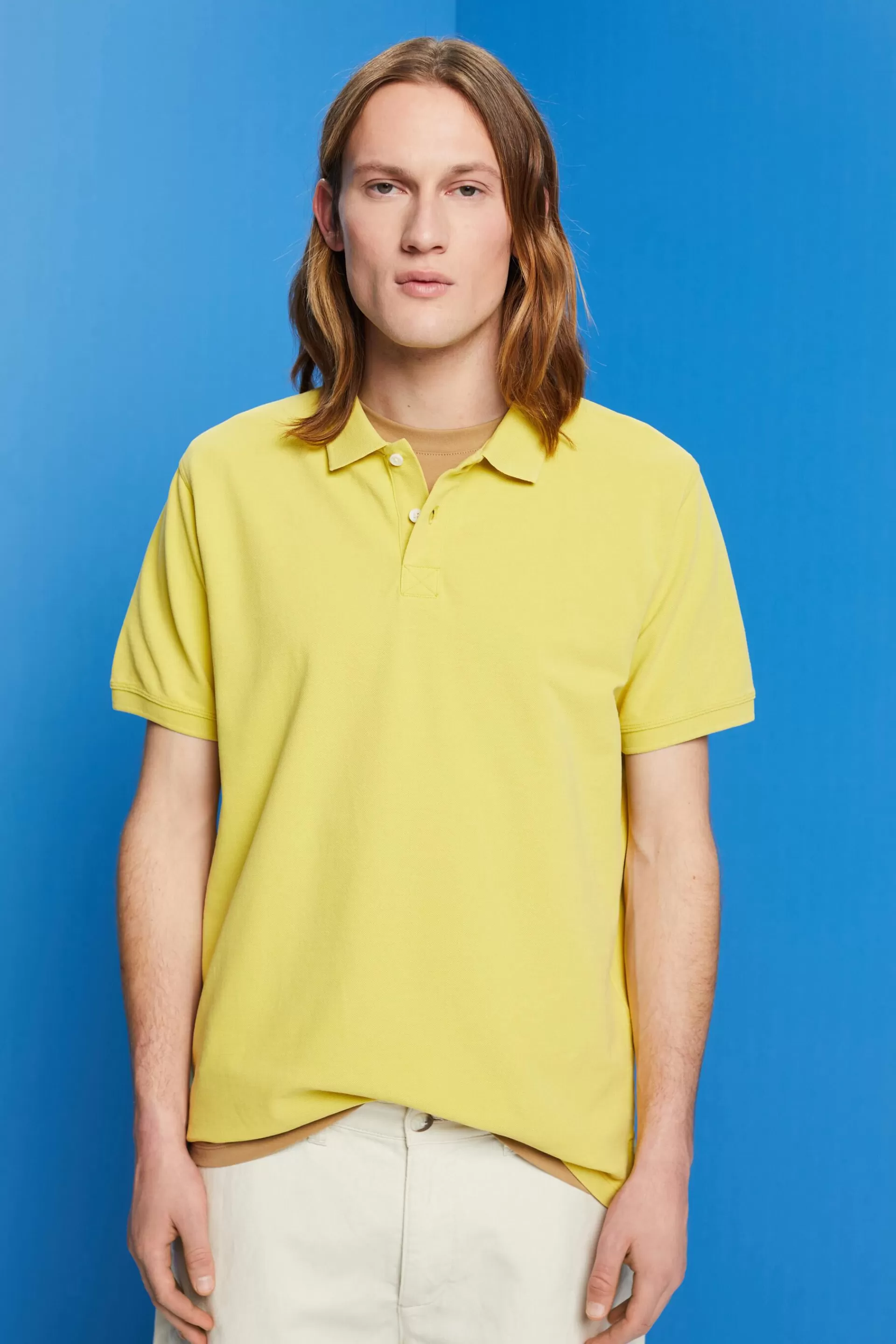 Poloshirt aus Stone-Washed-Baumwollpikee-ESPRIT Cheap