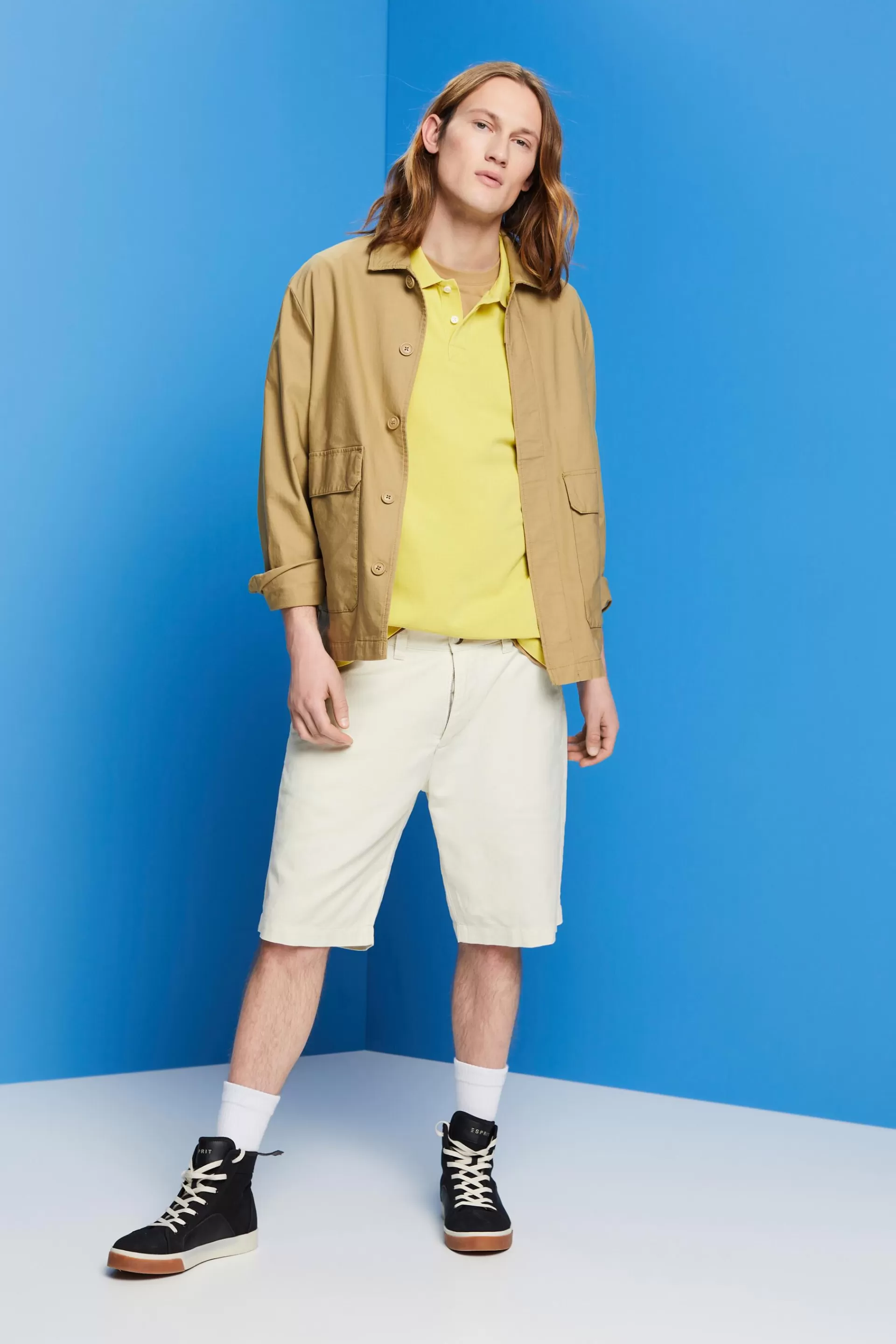 Poloshirt aus Stone-Washed-Baumwollpikee-ESPRIT Cheap