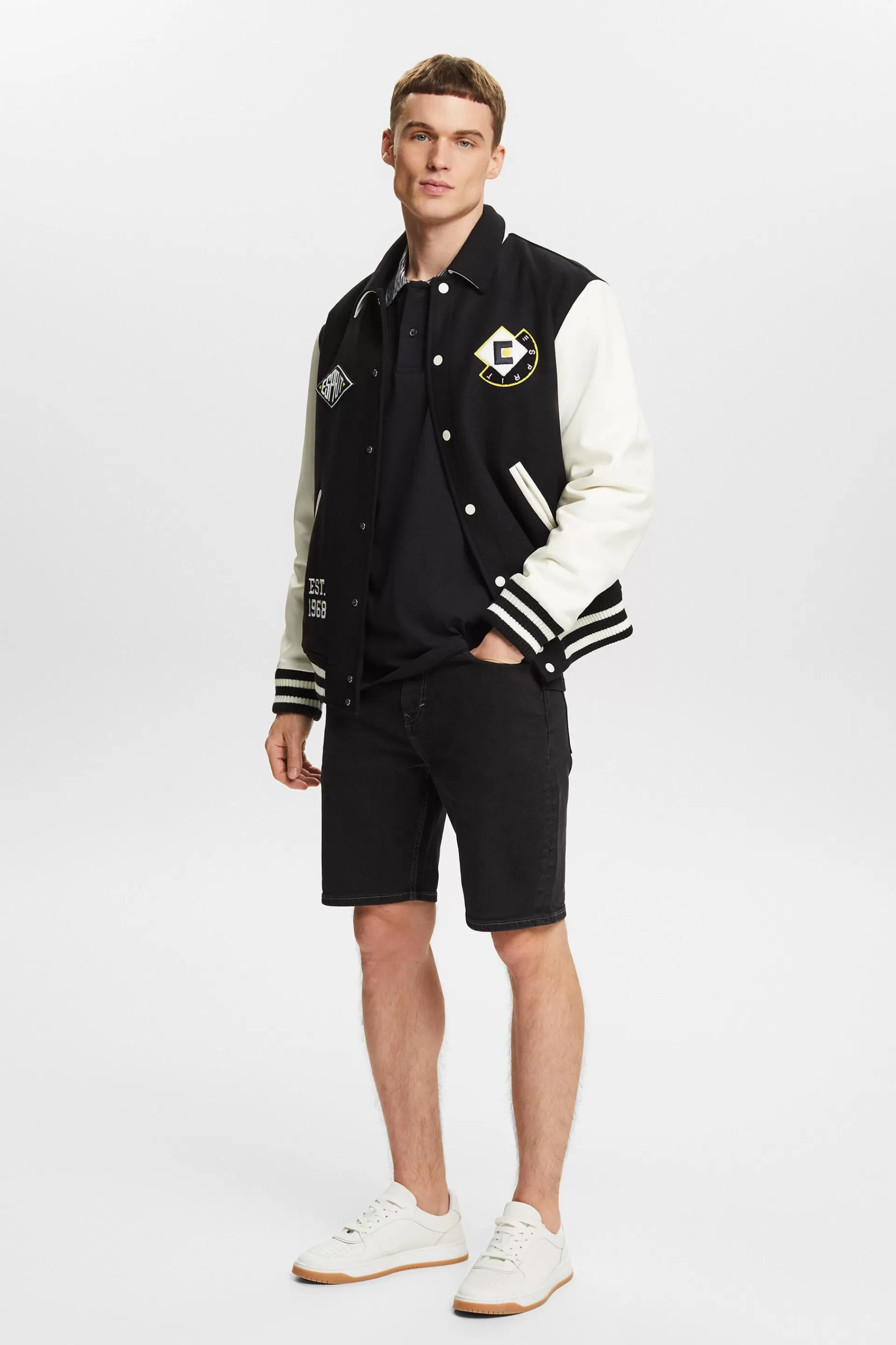 Poloshirt mit Kragen im Space-Dye-Look-ESPRIT Discount