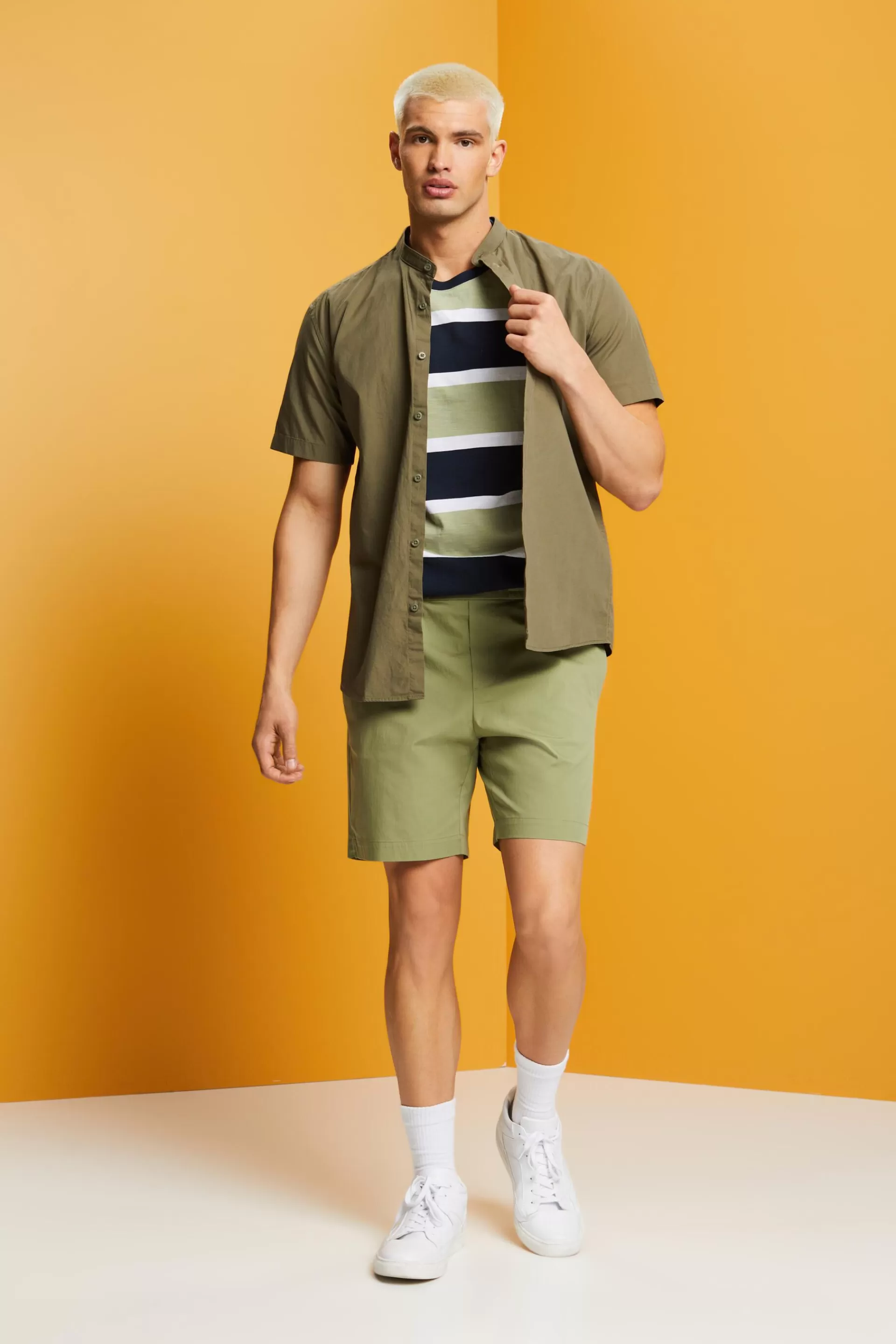 Pull-on-Shorts aus Baumwoll-Popelin-ESPRIT Clearance