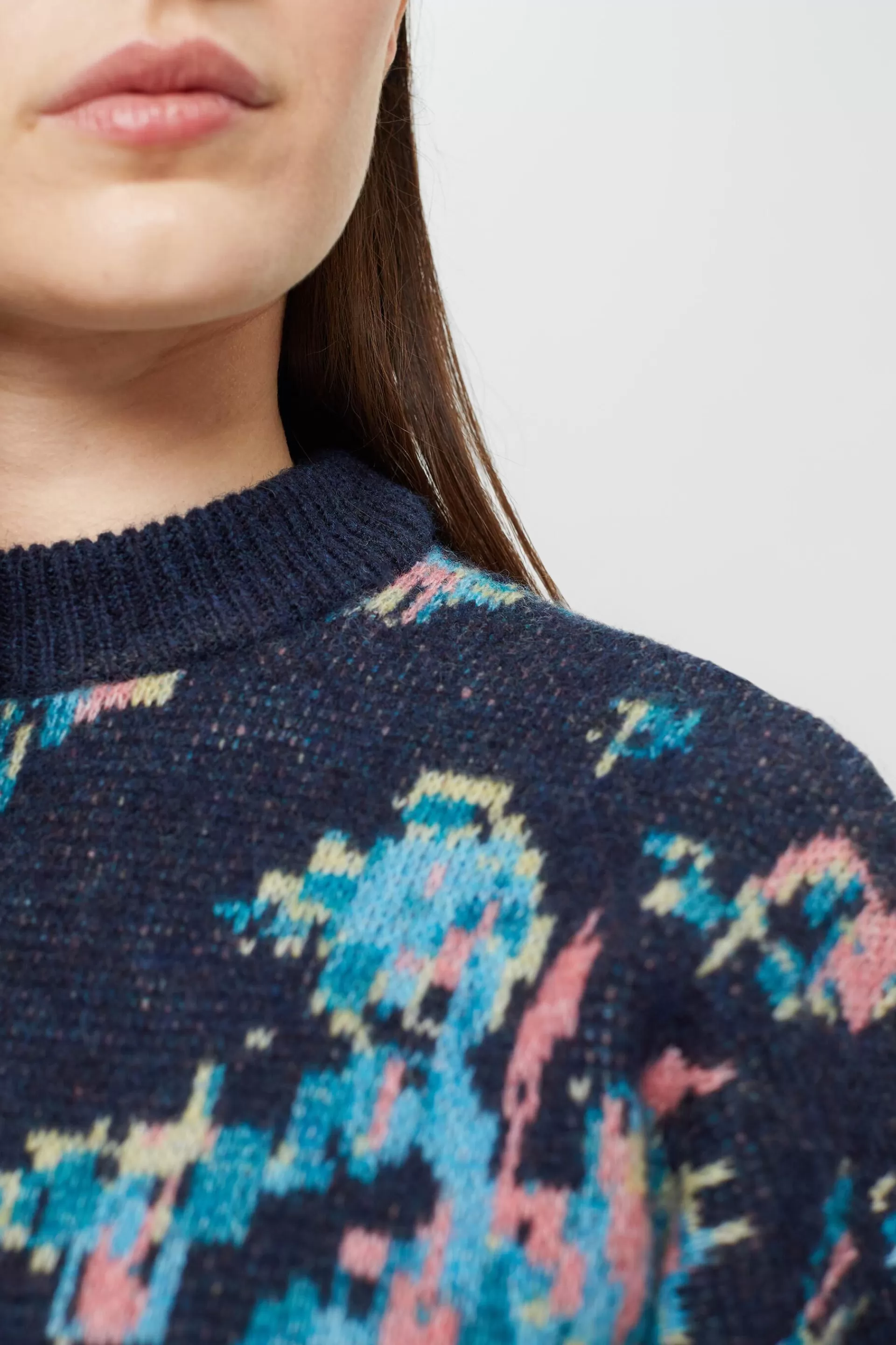 Pullover aus Jacquardstrick, Wollmix-ESPRIT Outlet