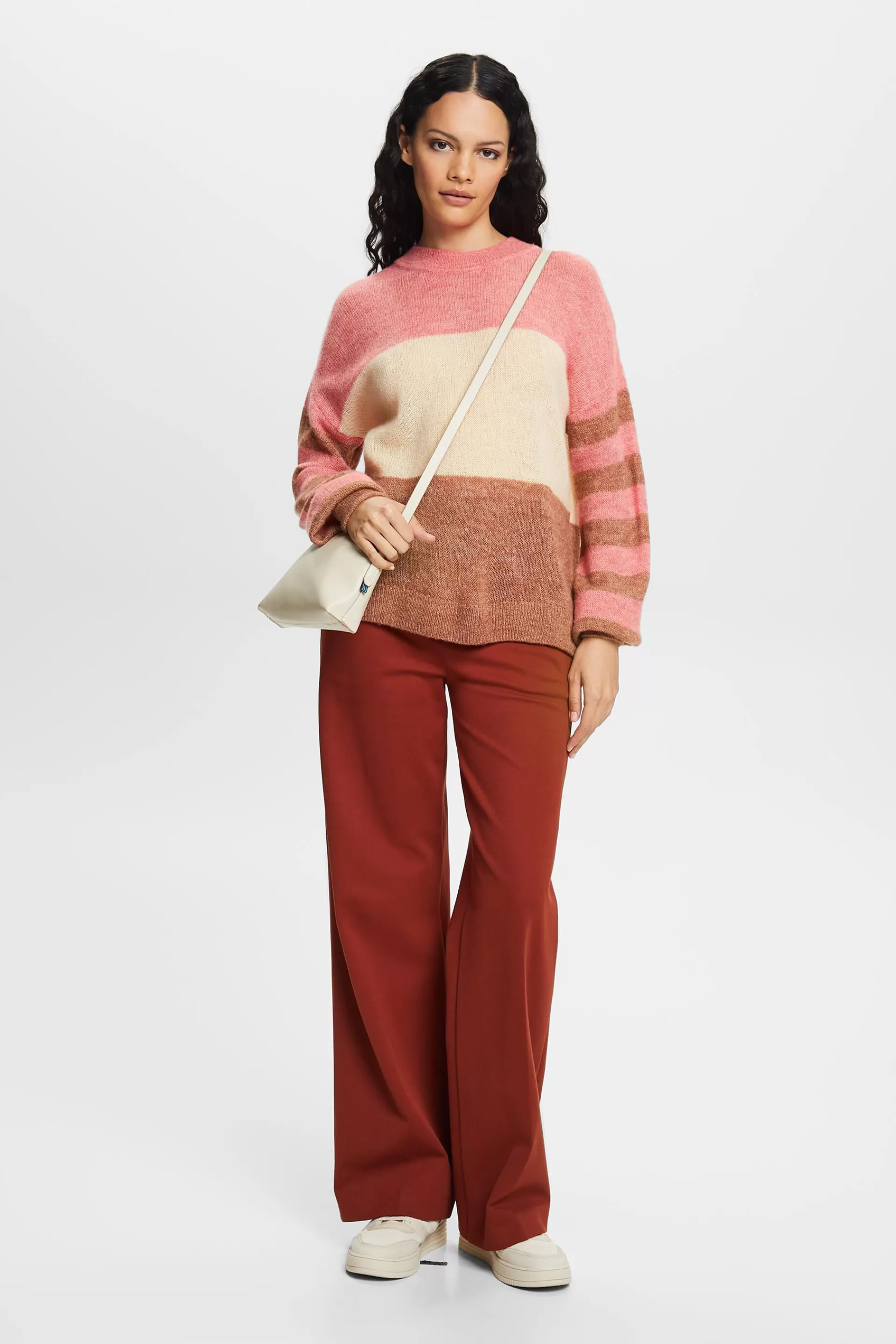 Pullover im Colorblock-Design, Wollmix-ESPRIT Clearance