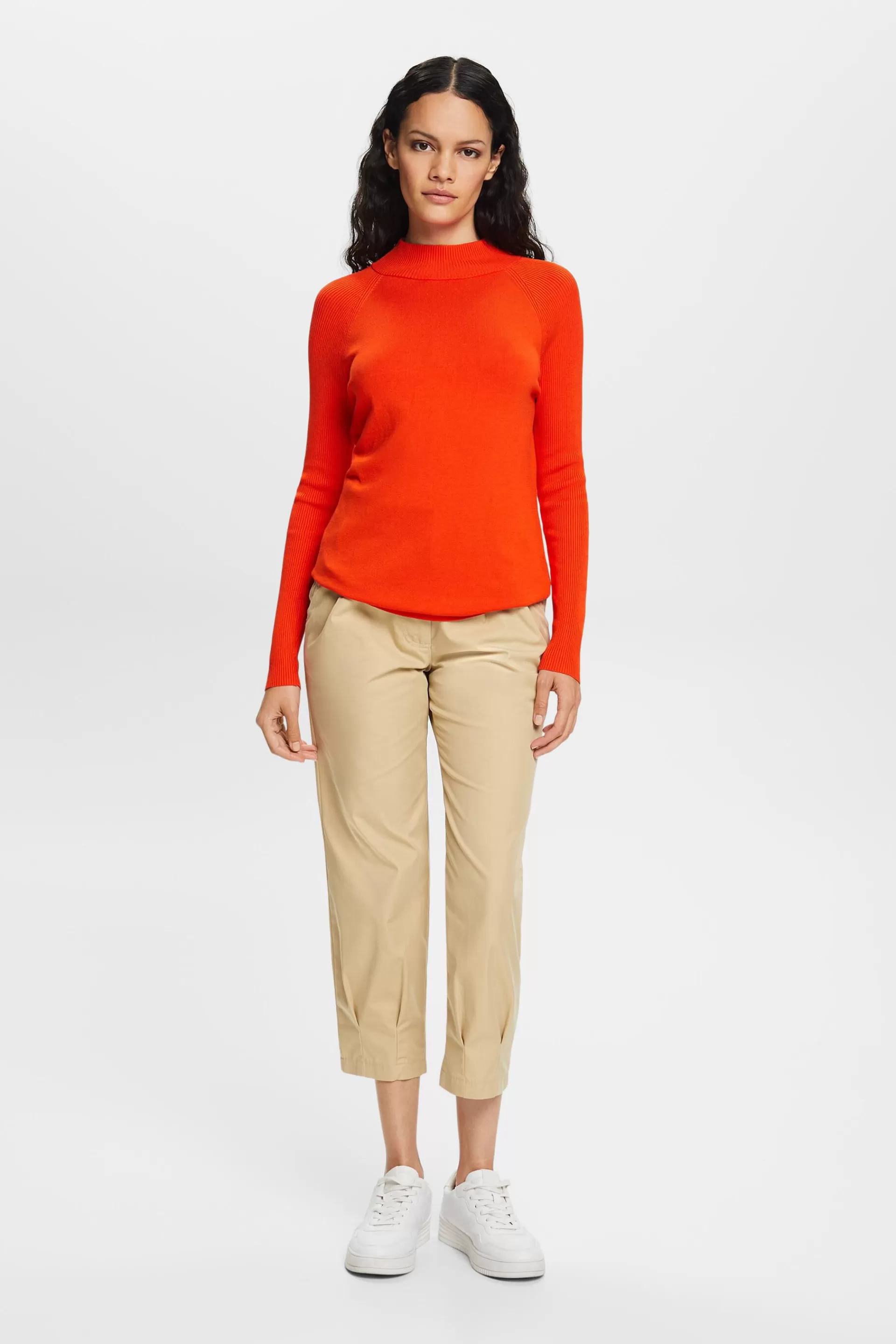 Pullover mit Stehkragen, LENZING™ ECOVERO™-ESPRIT New