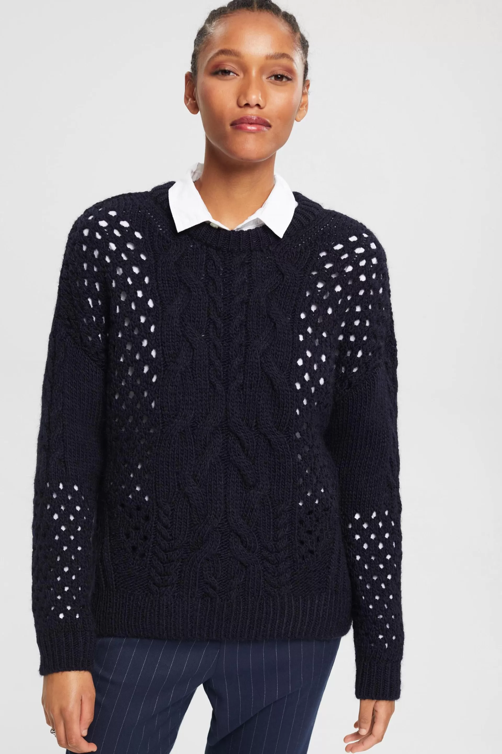 Pullover mit Zopf-Muster-ESPRIT Hot