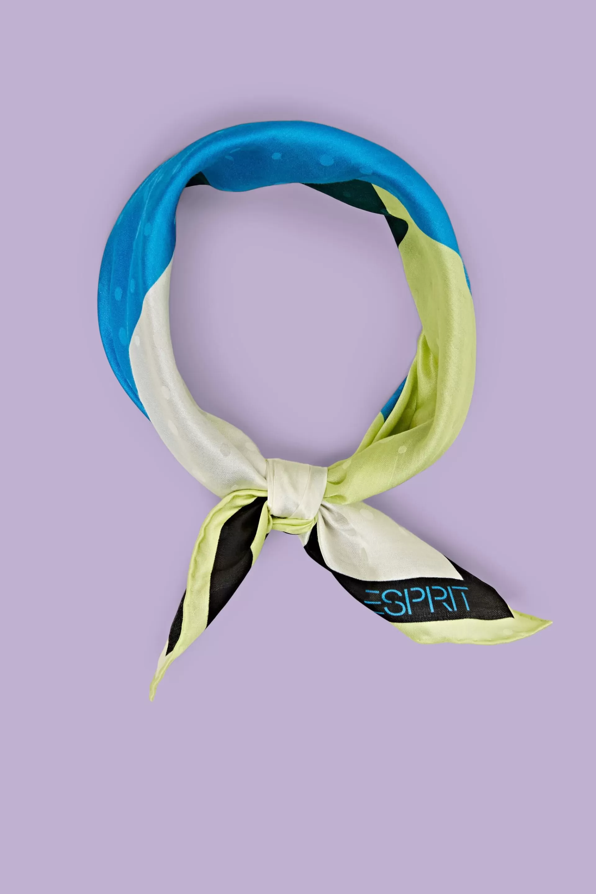 Quadratisches Bandana aus Seiden-Mix mit Print-ESPRIT New