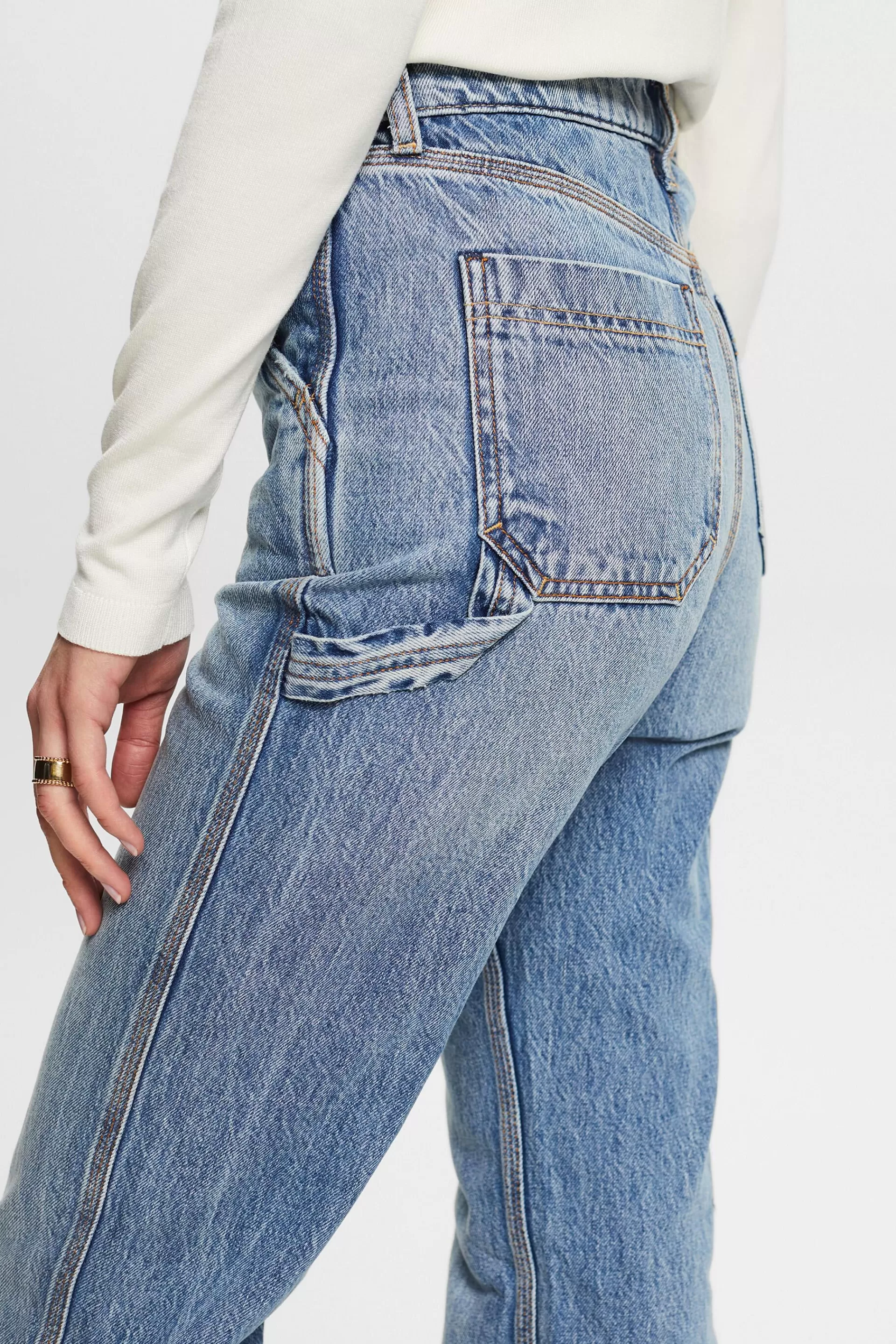 Recycelt: Carpenter-Jeans mit geradem Bein-ESPRIT Clearance