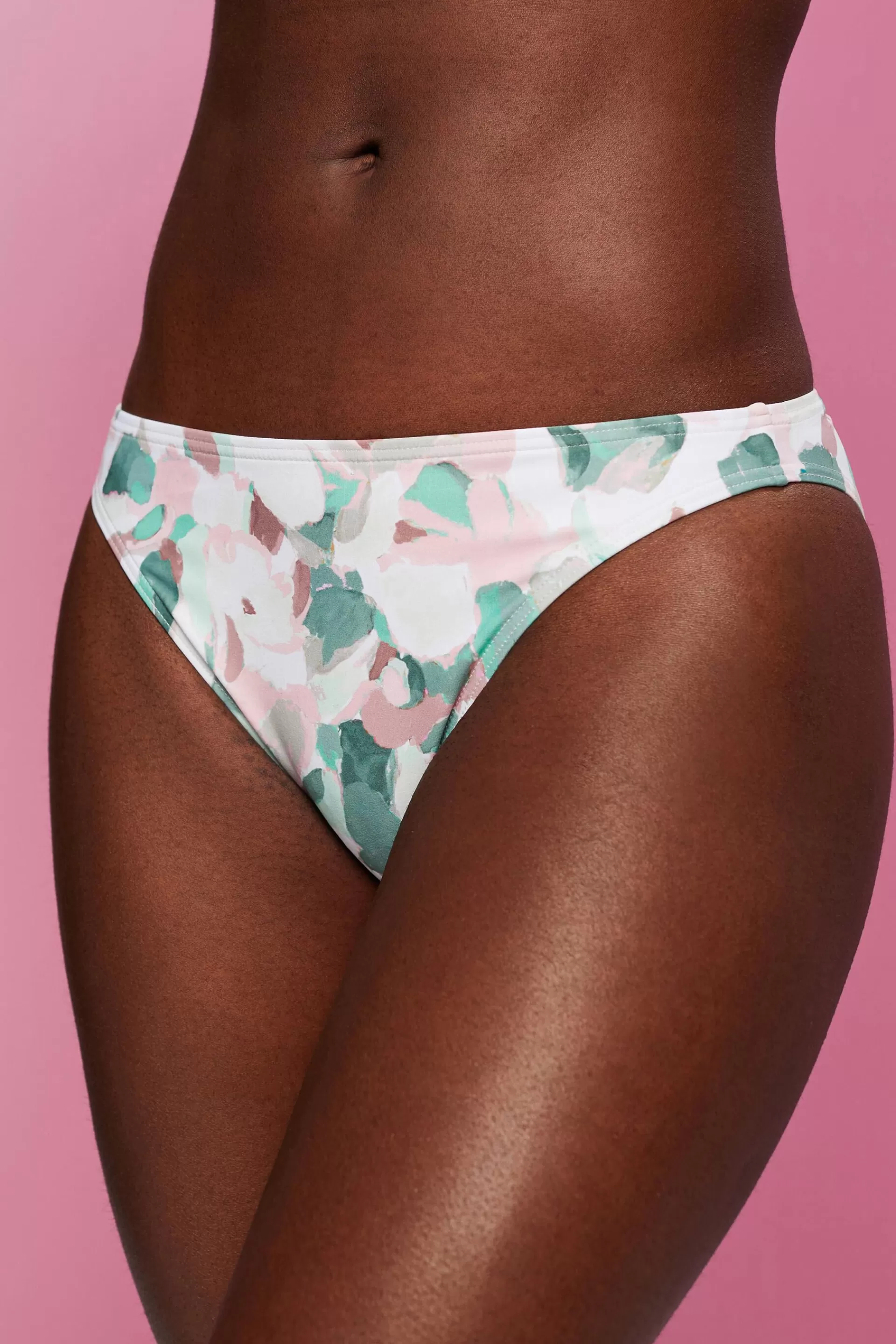 Recycelt: Gemusterte Bikinihose-ESPRIT New