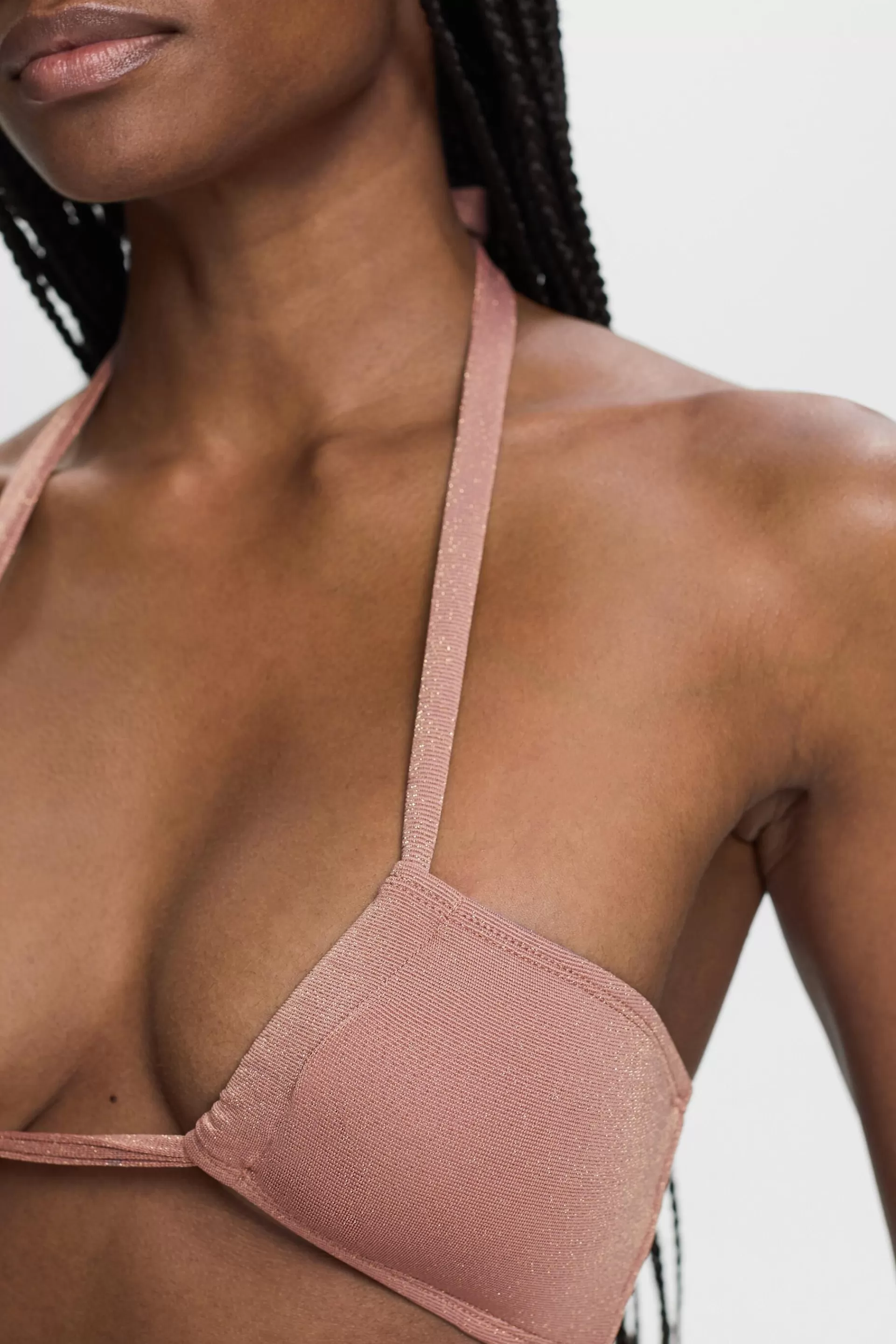 Recycelt: glitzerndes Bandeau-Bikinitop-ESPRIT Fashion