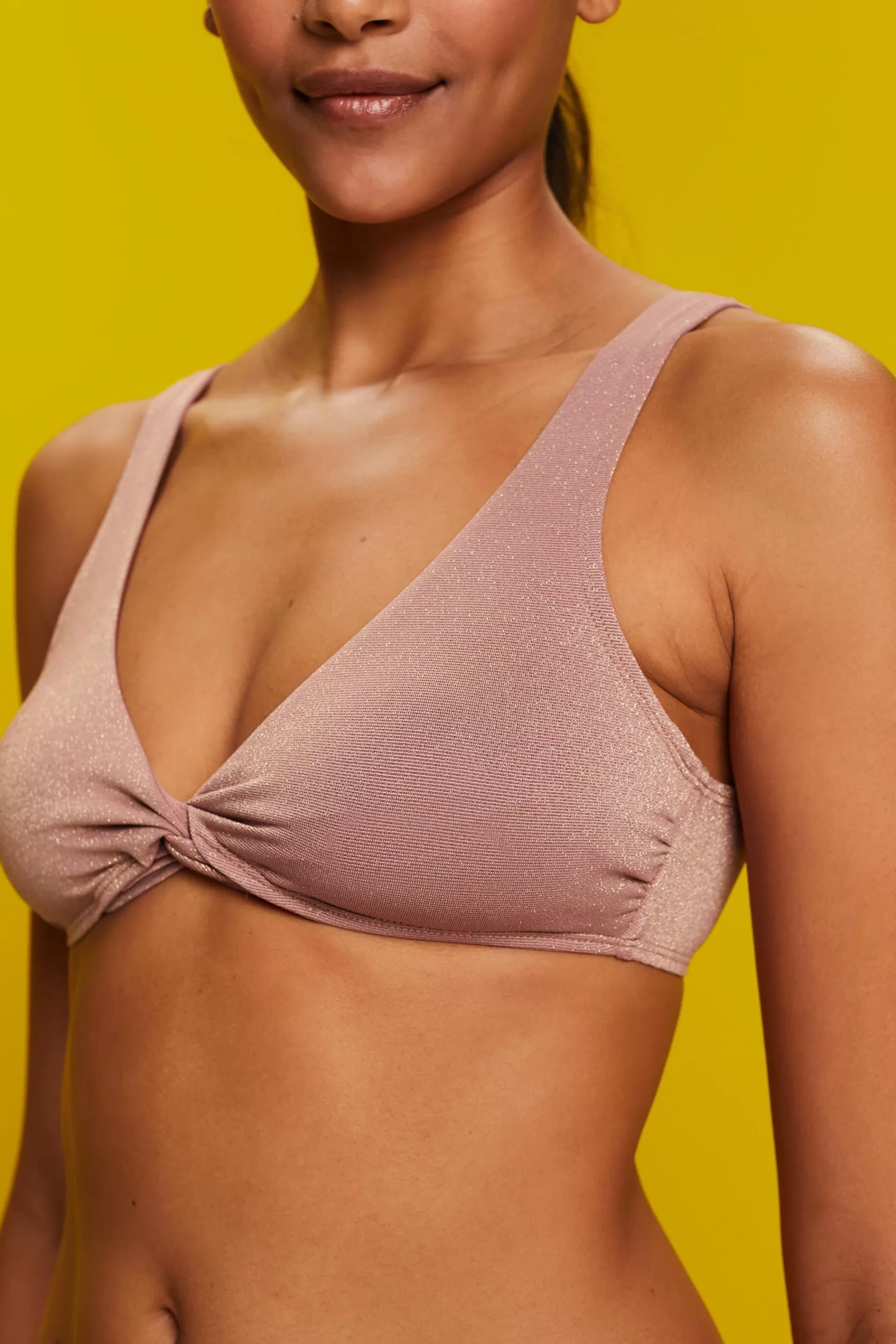 Recycelt: glitzerndes Bikinitop mit Soft-Cups-ESPRIT Best Sale