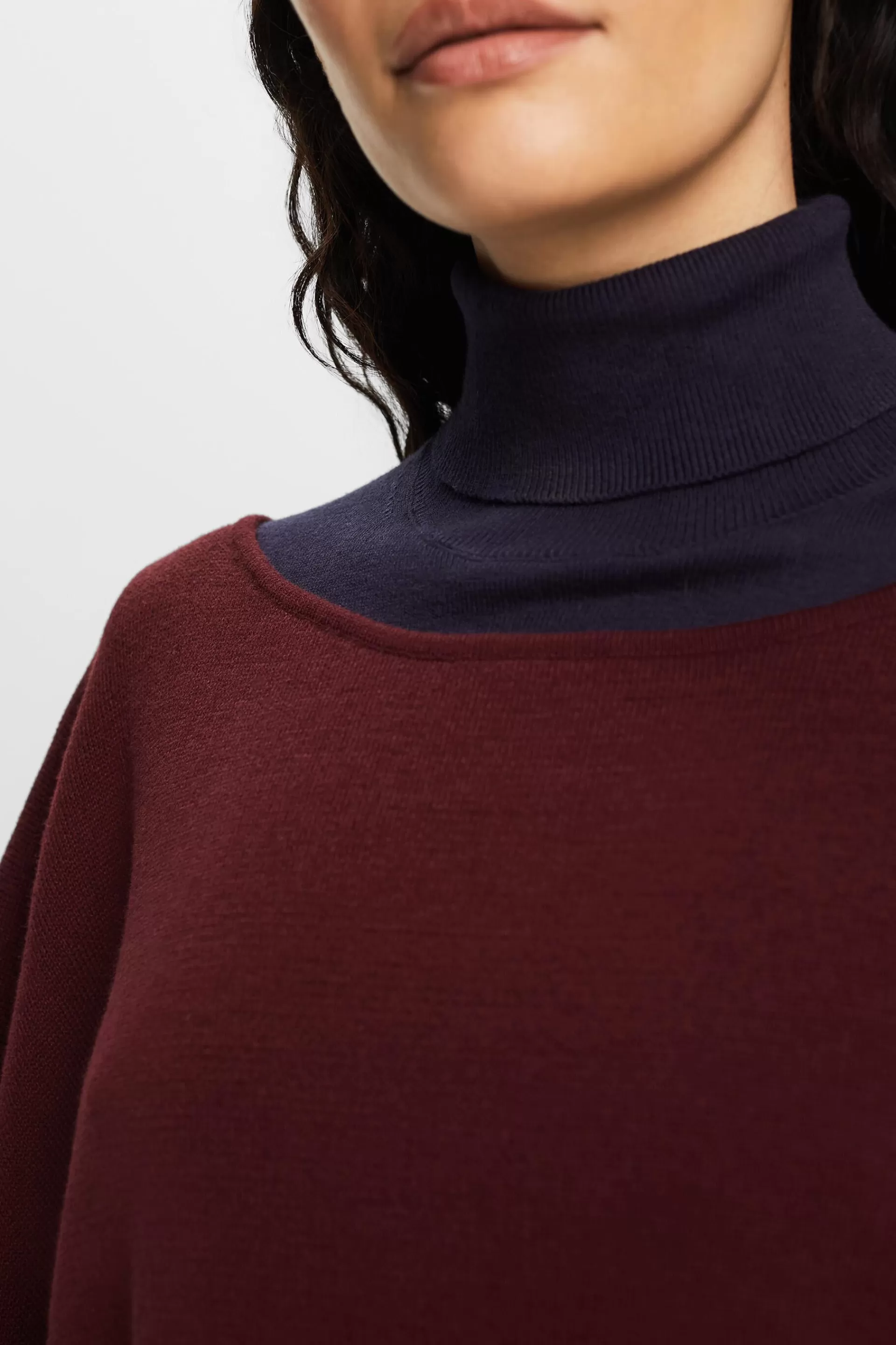 Recycelt: Poncho aus Doubleface-Strick-ESPRIT Sale