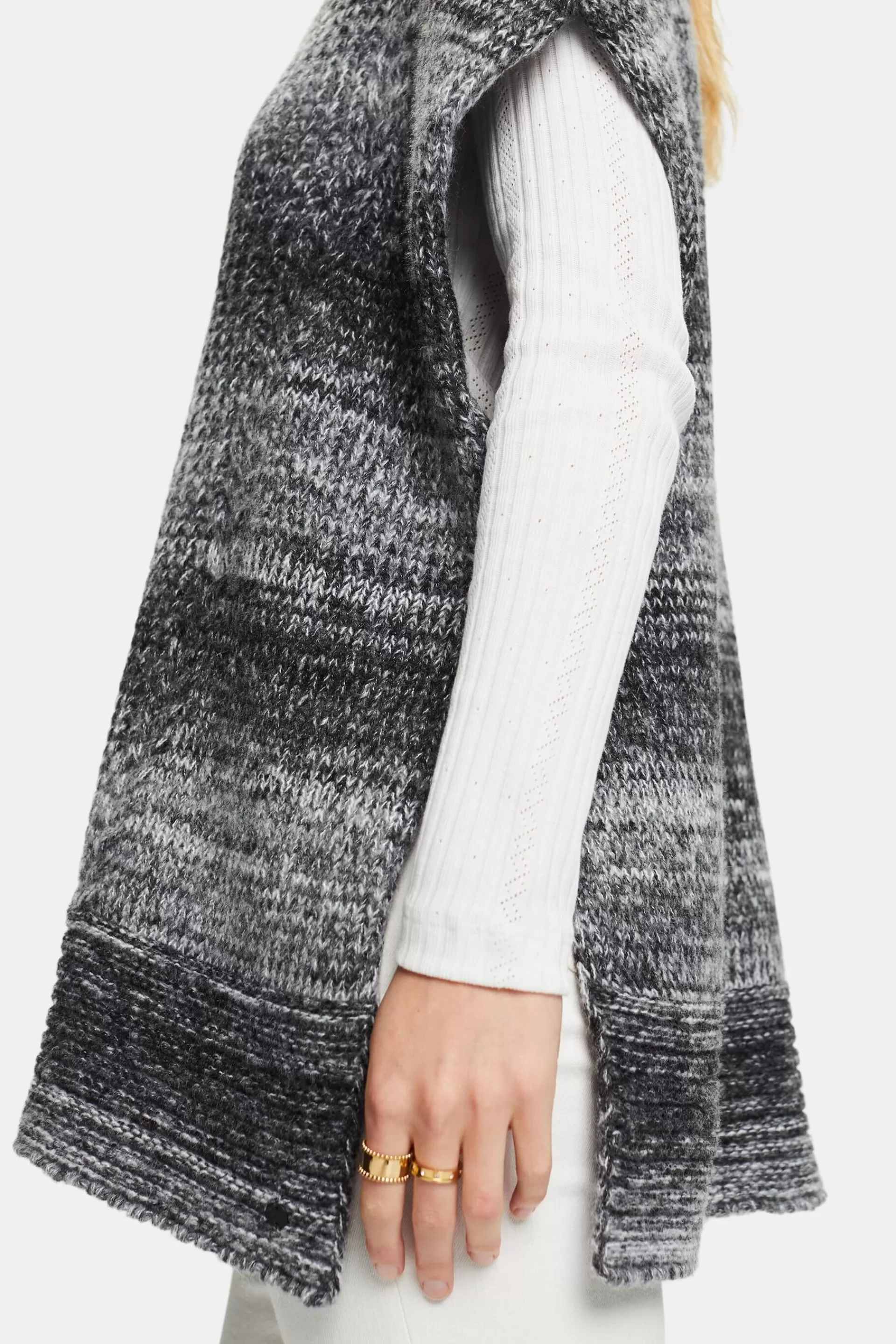 Recycelt: Poncho mit Stehkragen-ESPRIT Discount