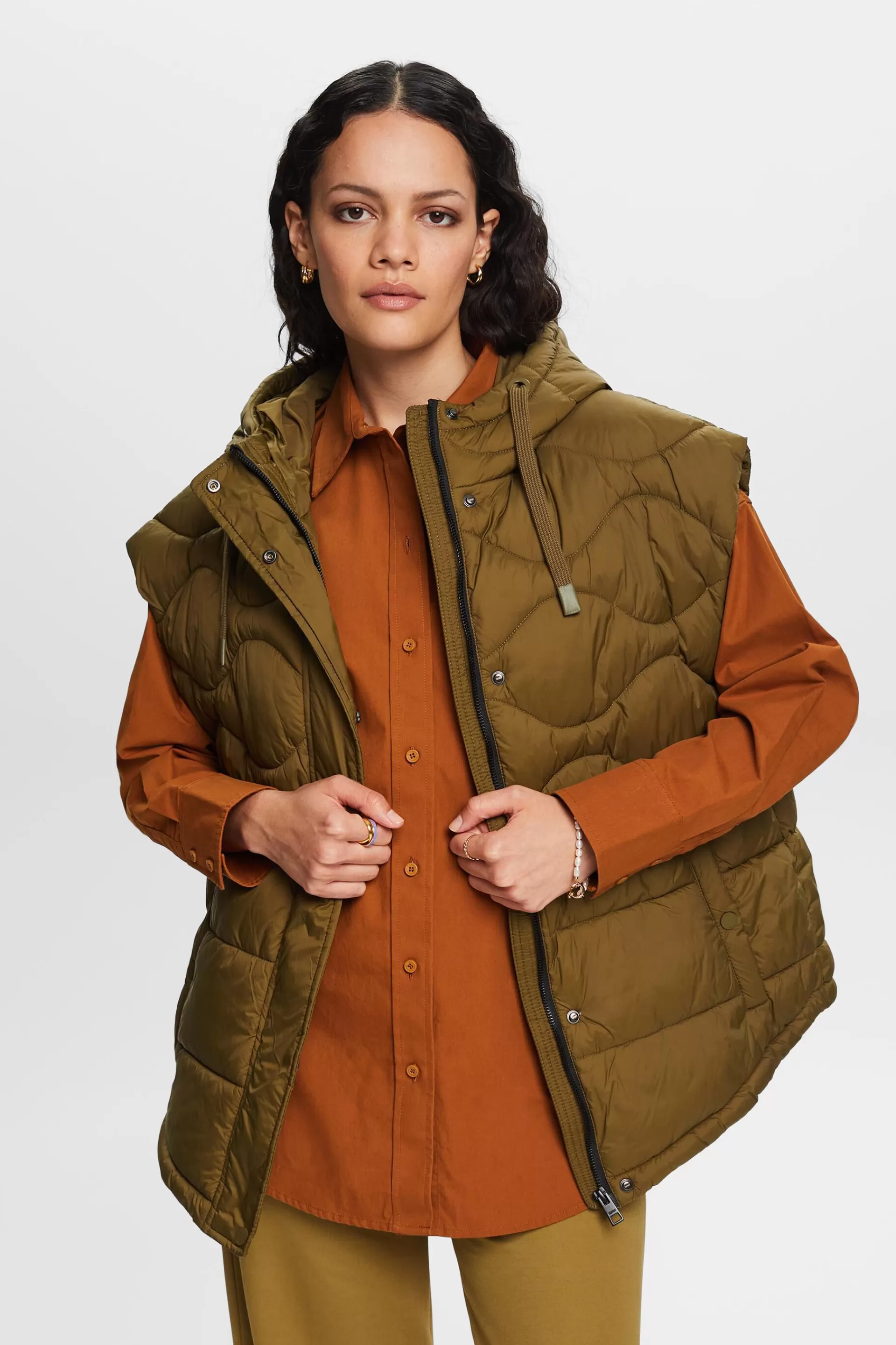 Recycelt: Steppmantel mit Kapuze-ESPRIT Best Sale