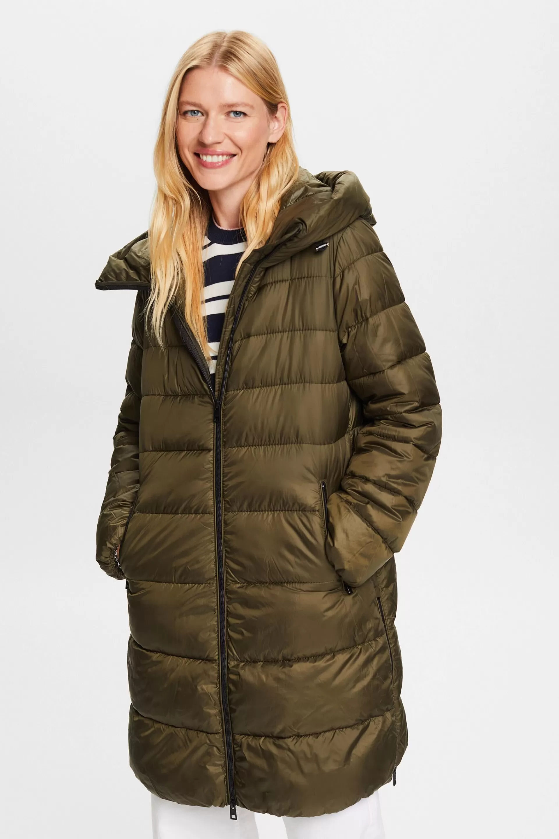 Recycelt: Steppmantel mit Kapuze-ESPRIT Flash Sale