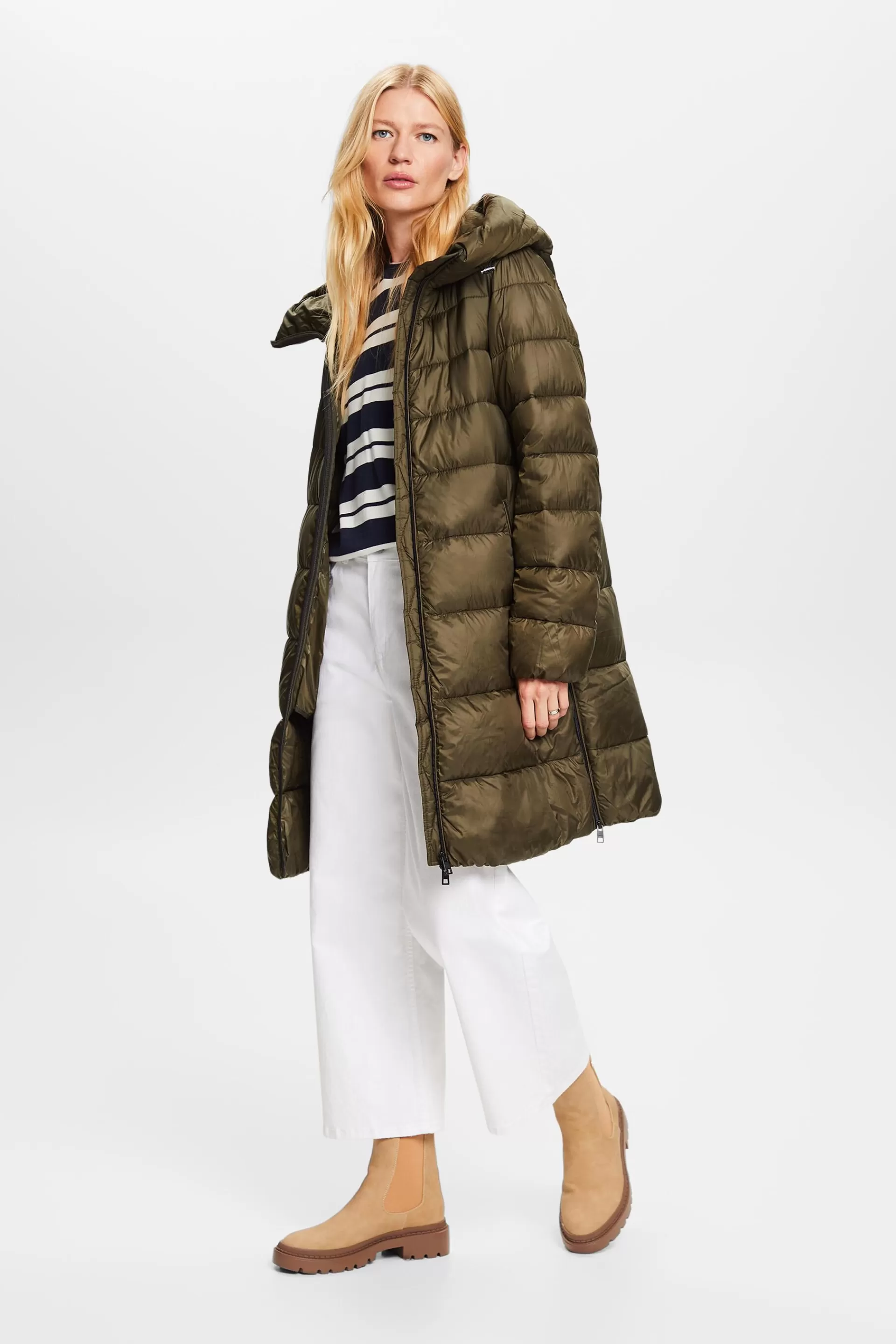 Recycelt: Steppmantel mit Kapuze-ESPRIT Flash Sale