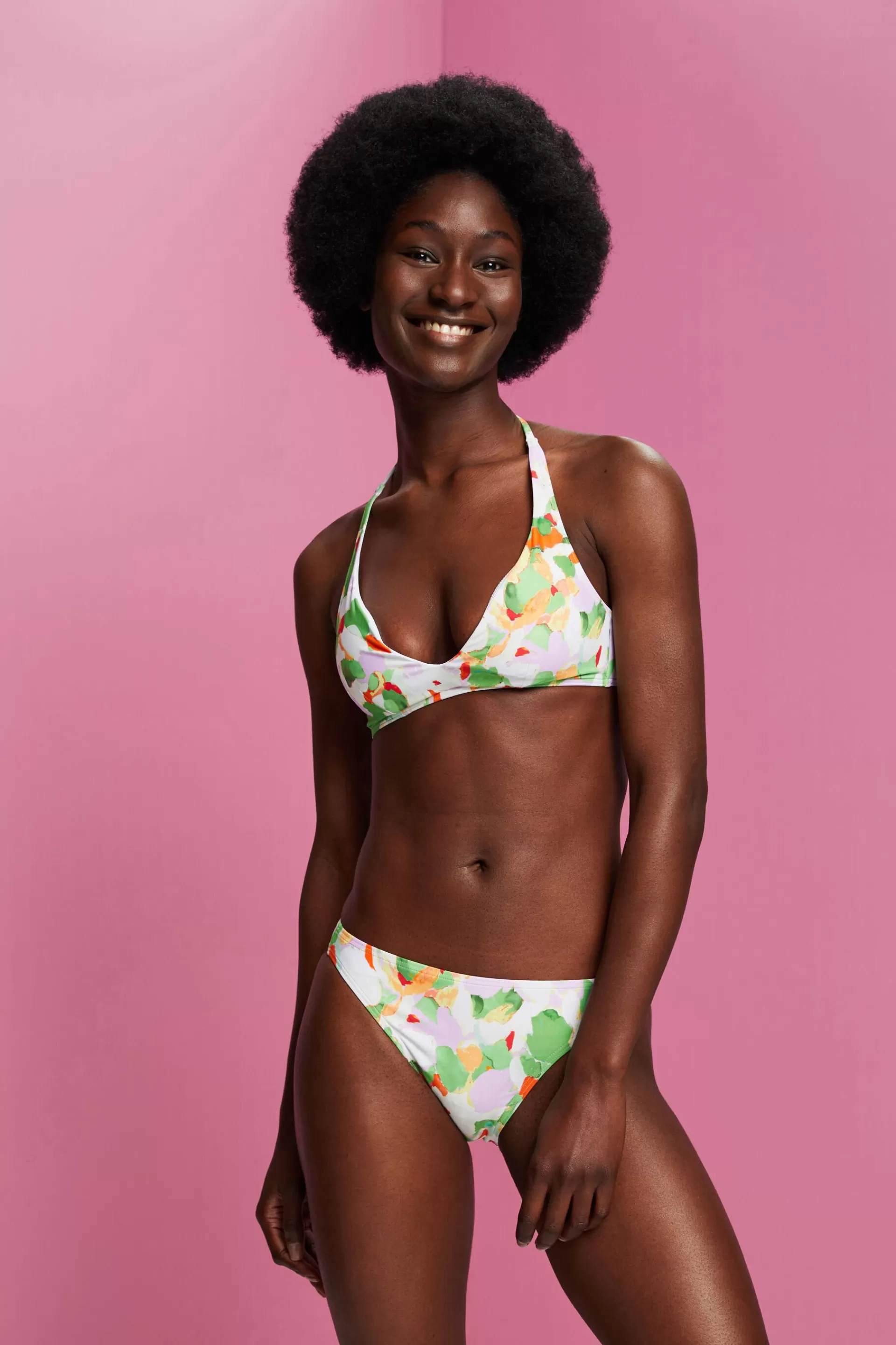 Recycelt: Wattiertes Neckholder-Bikinitop-ESPRIT Best Sale