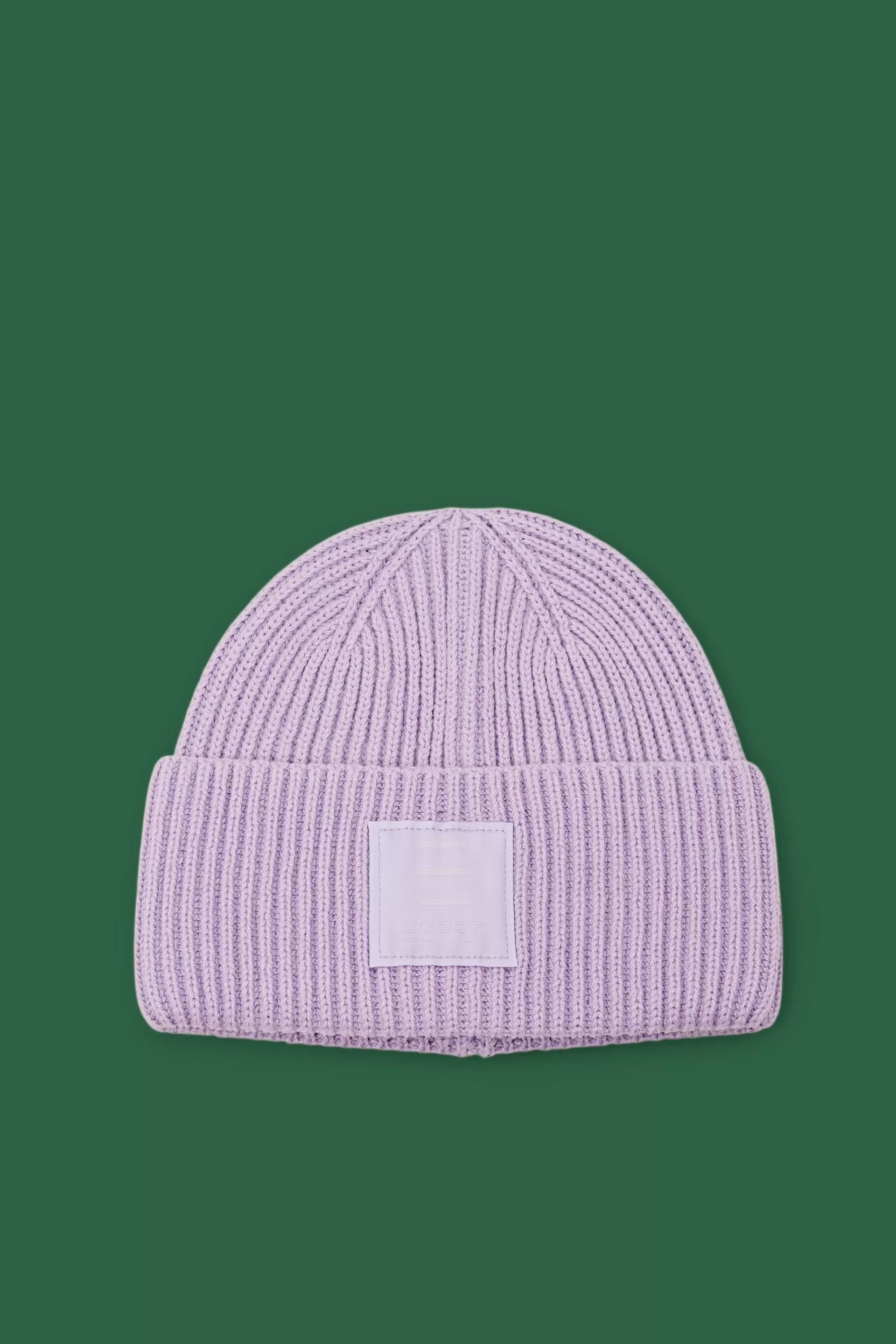 Rippstrick-Beanie aus Baumwolle-ESPRIT Hot