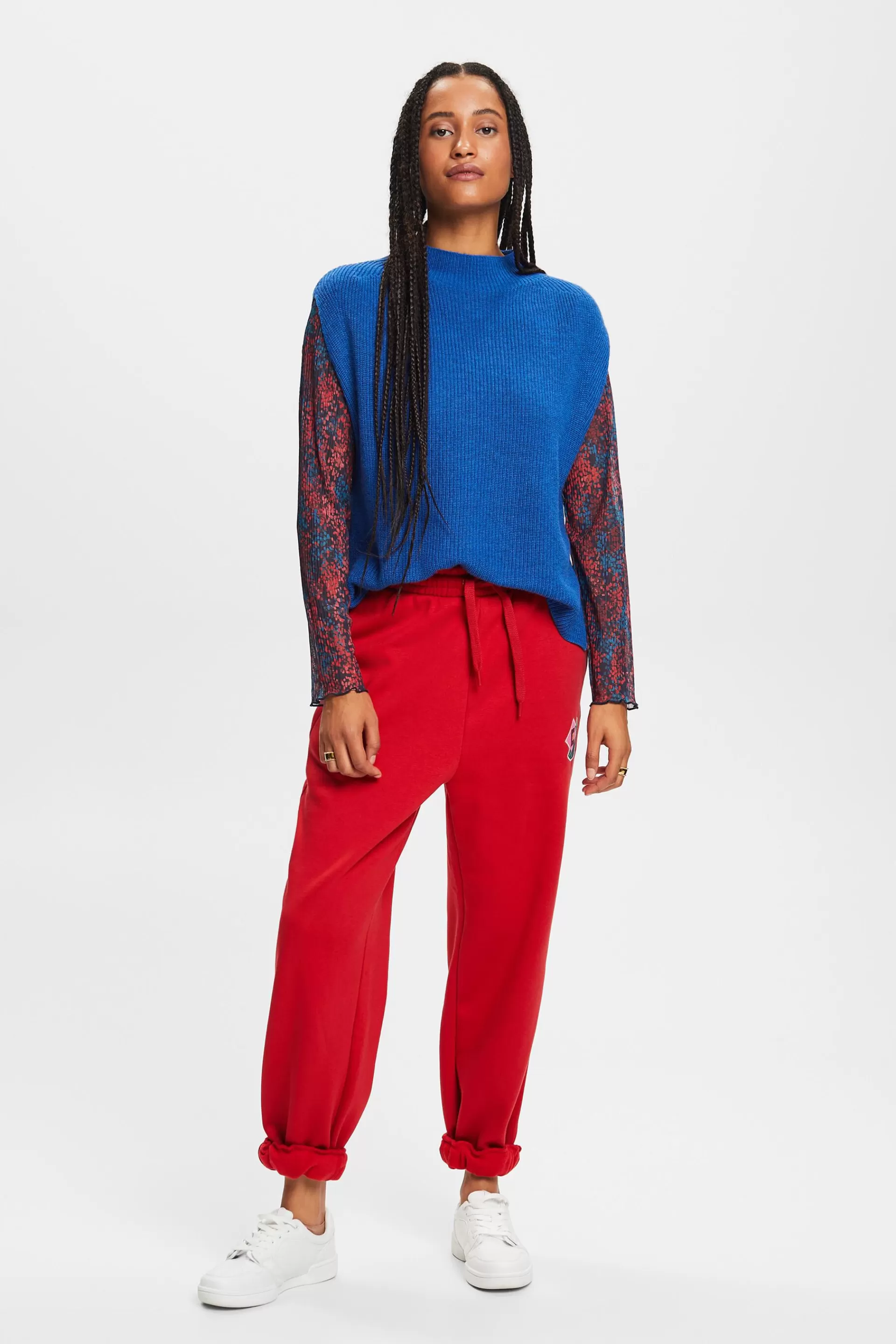 Rippstrickweste aus Wollmix-ESPRIT Fashion