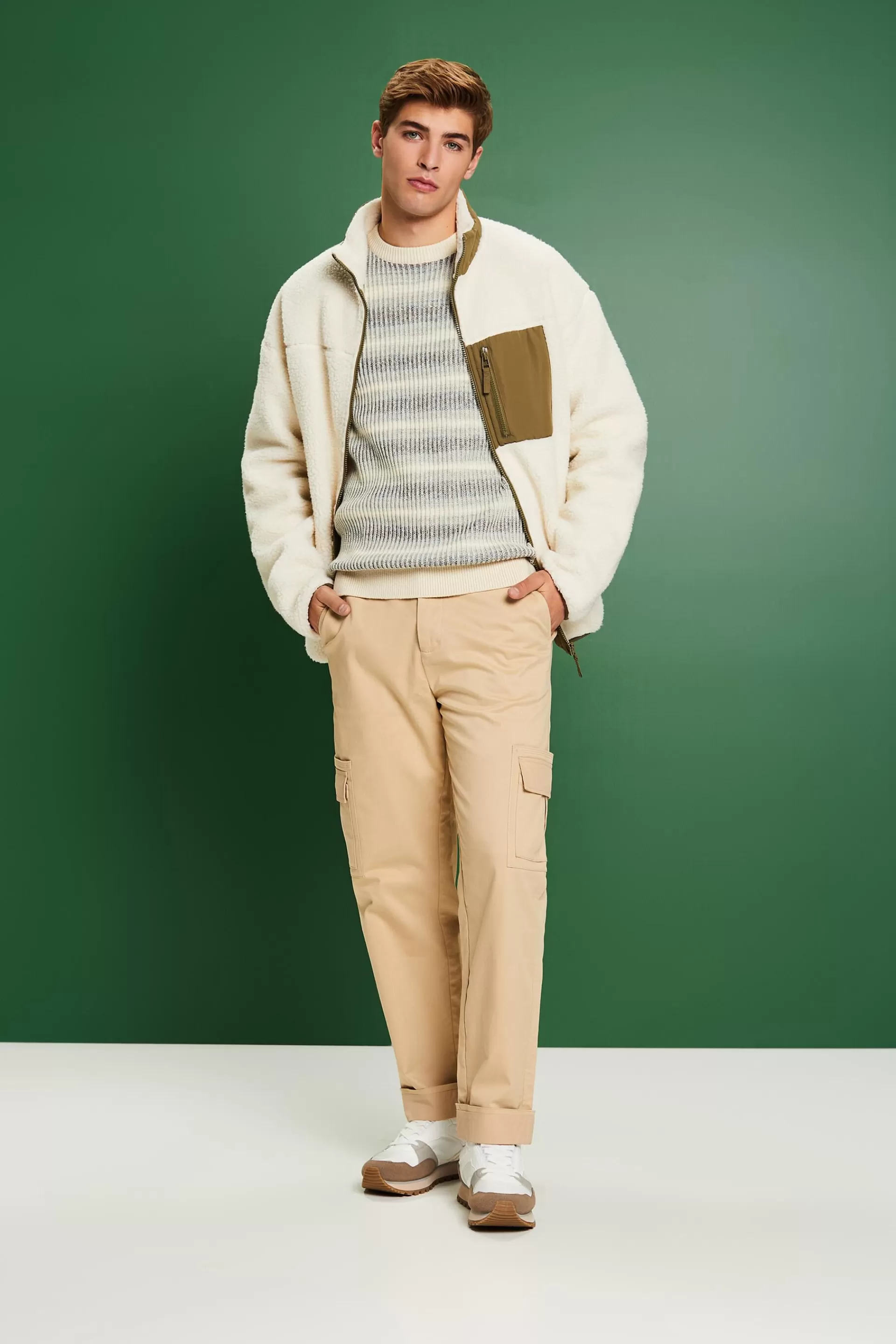 Rundhals-Pullover aus Rippstrick-ESPRIT Discount