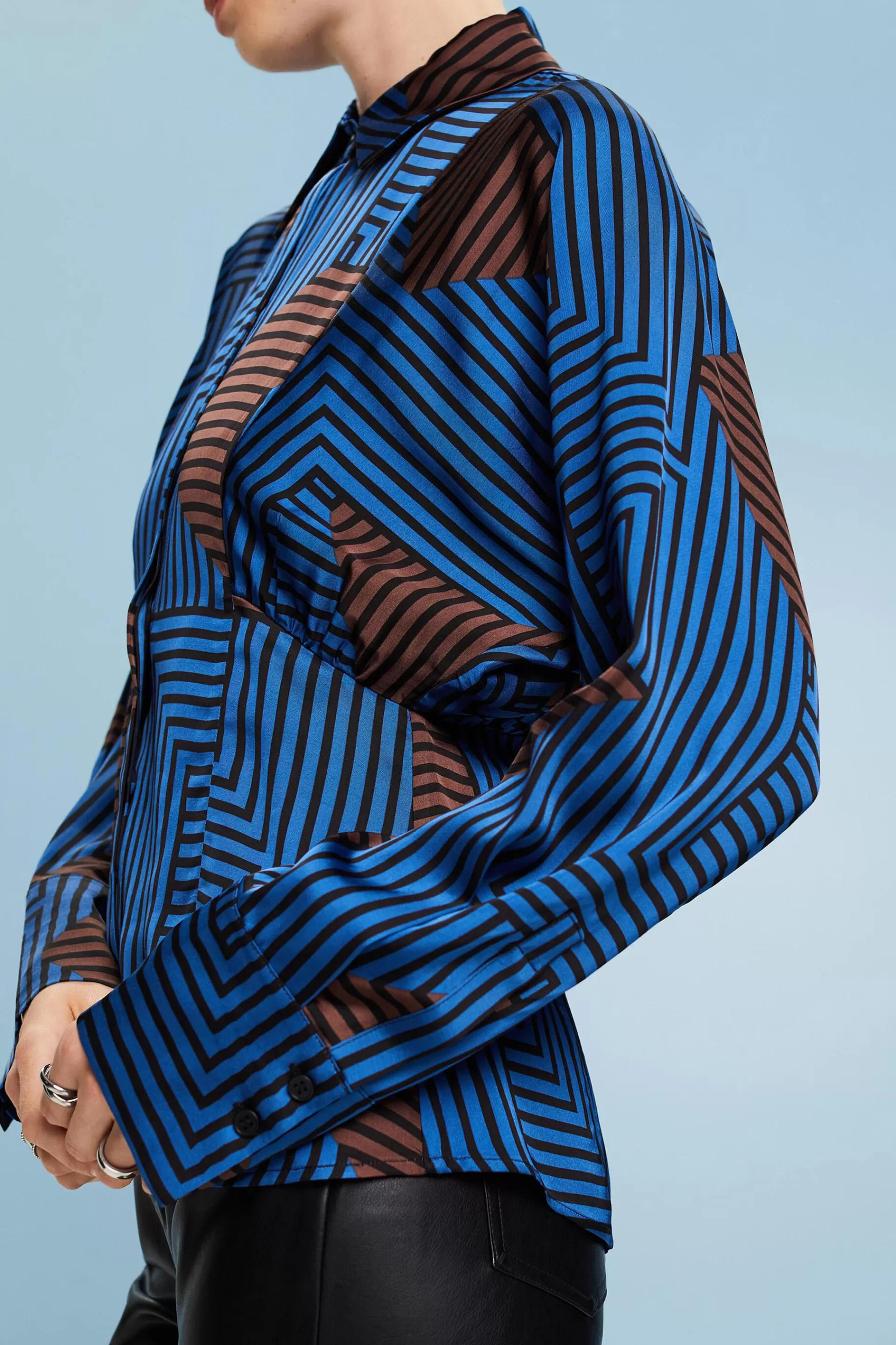 Satinbluse mit Fledermausärmeln-ESPRIT Hot