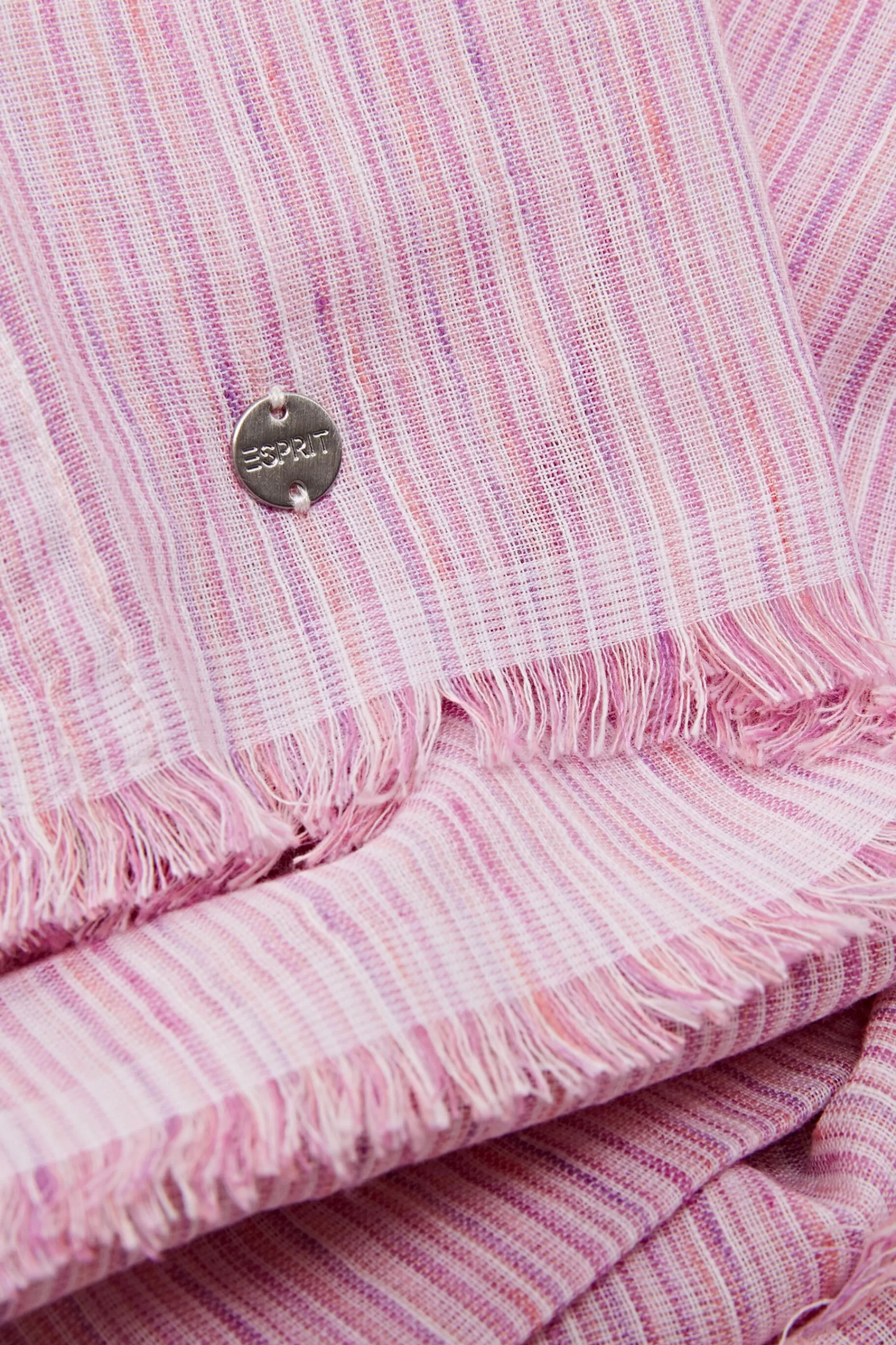 Schaltuch mit ungesäumter Kante und Print-ESPRIT Fashion