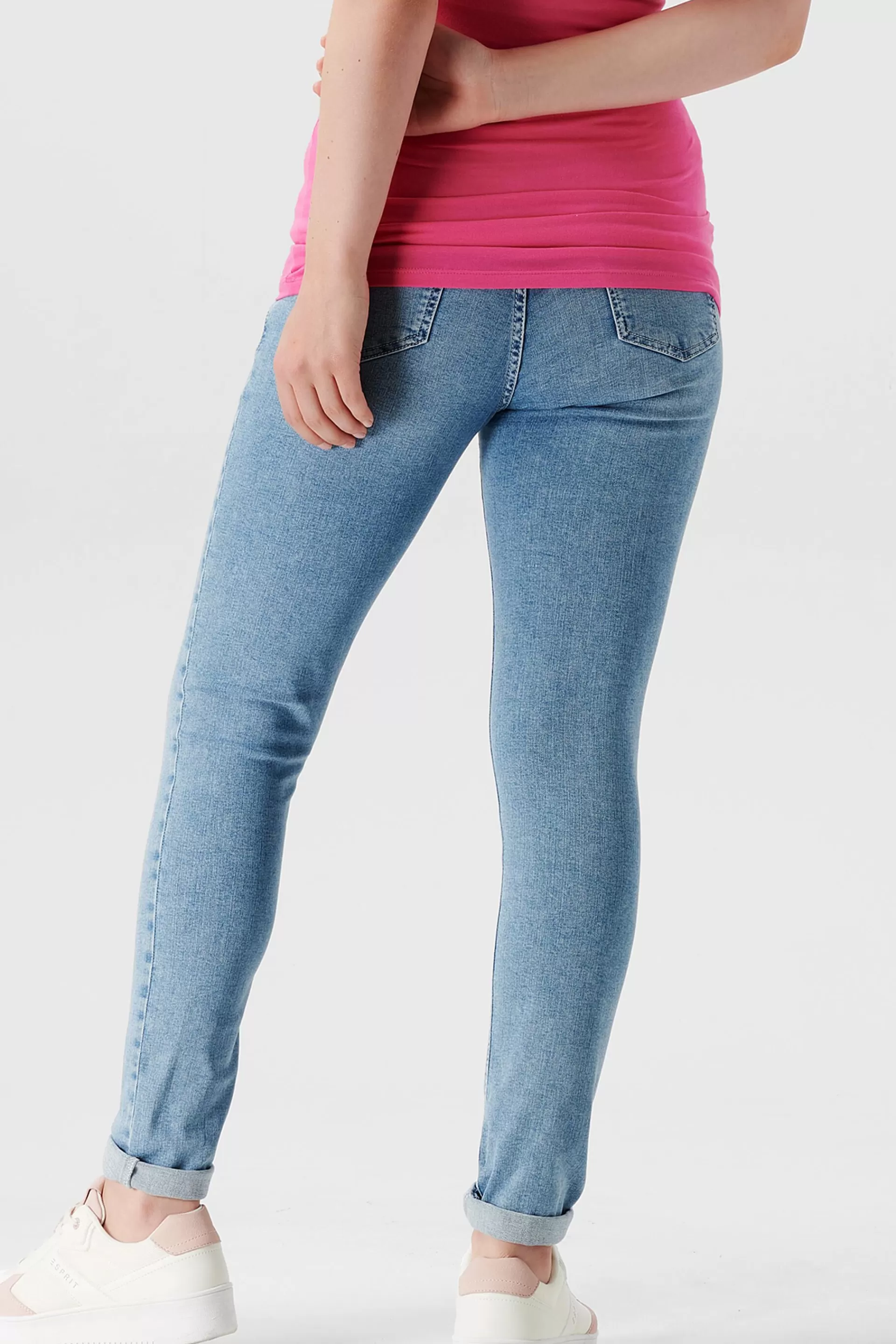 Schmal geschnittene Jeans mit Überbauchbund-ESPRIT Cheap