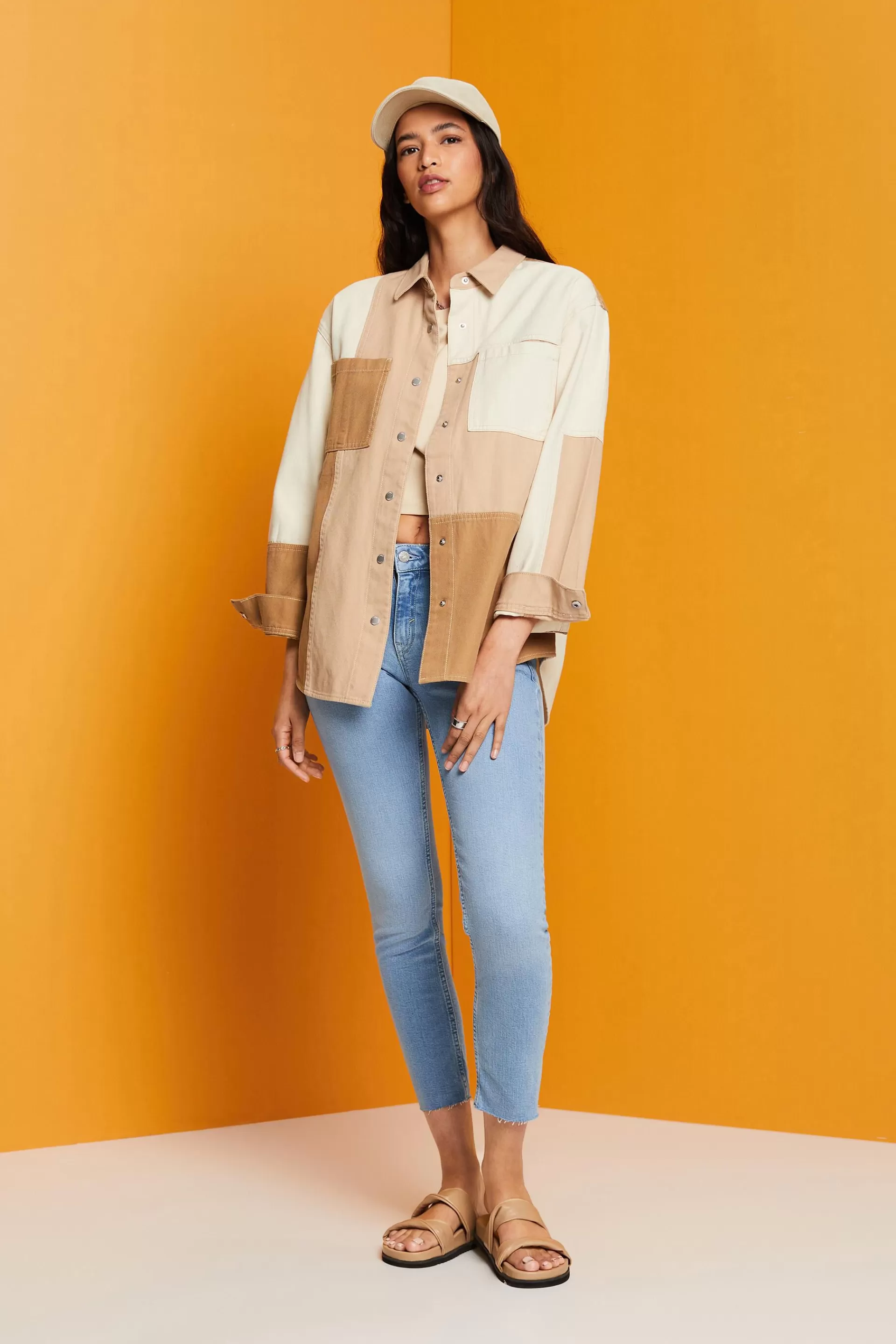 Schmale Jeans mit mittlerer Bundhöhe-ESPRIT Discount
