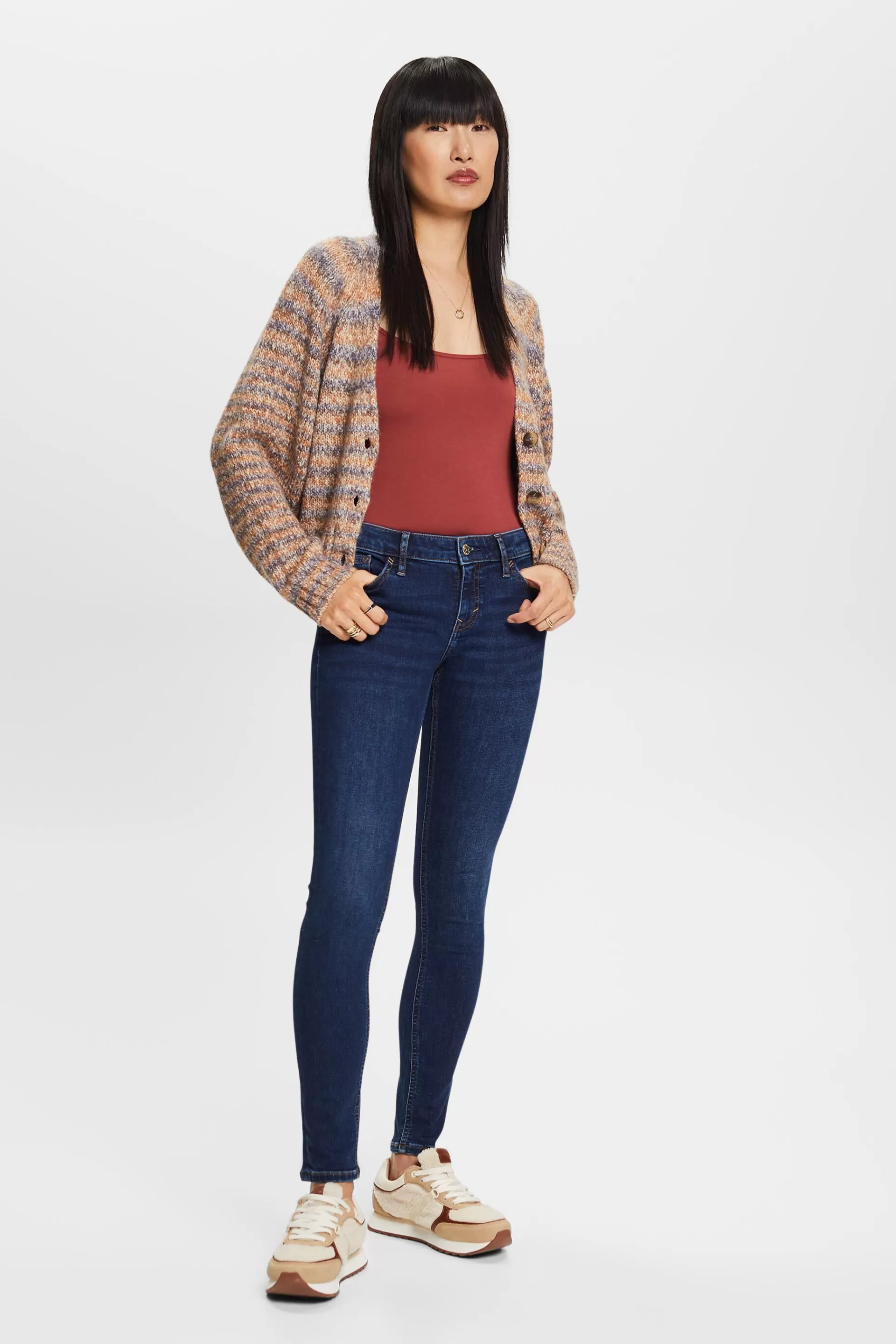 Schmale Jeans mit niedriger Bundhöhe-ESPRIT Flash Sale