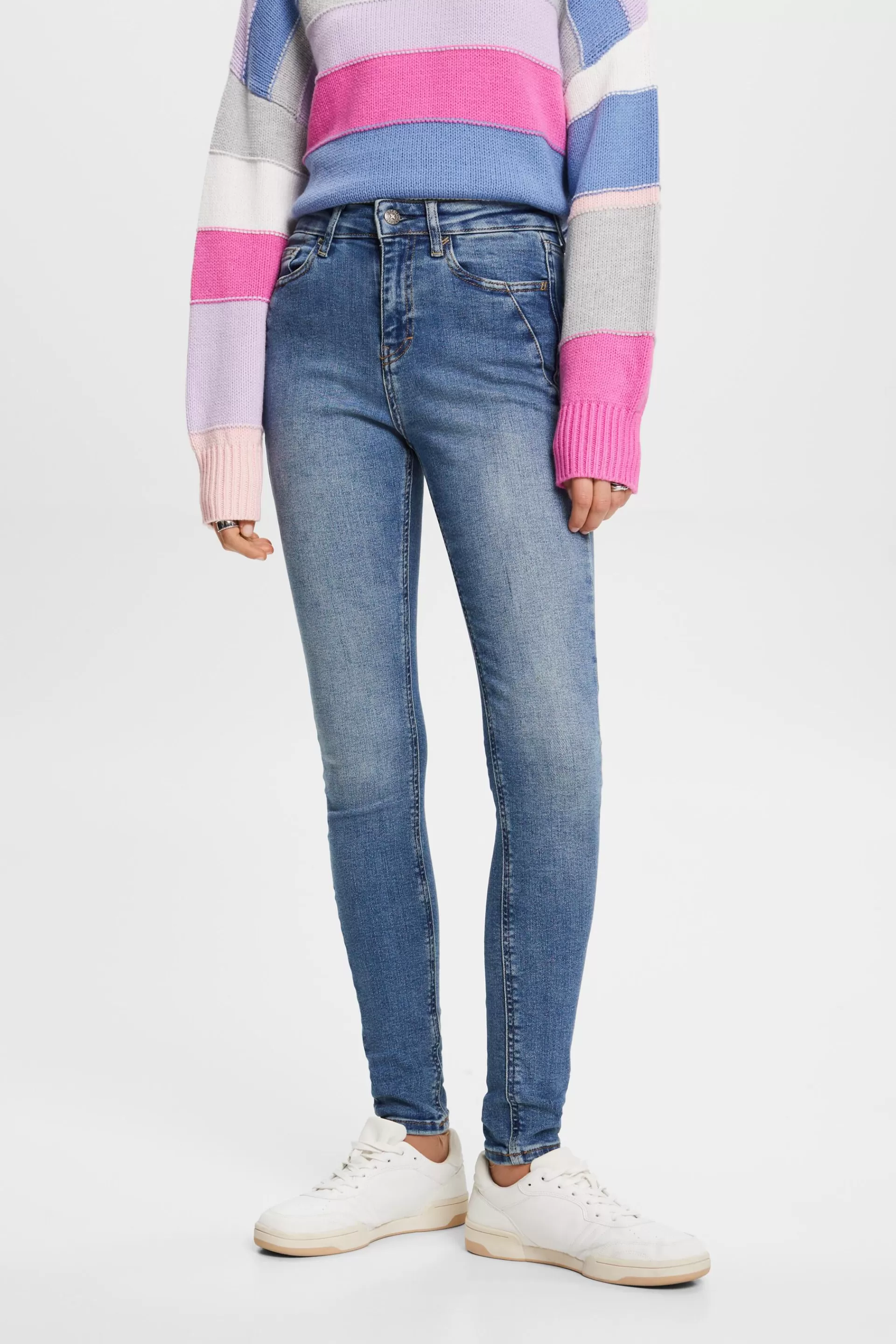 Skinny Jeans mit hohem Bund-ESPRIT Best Sale