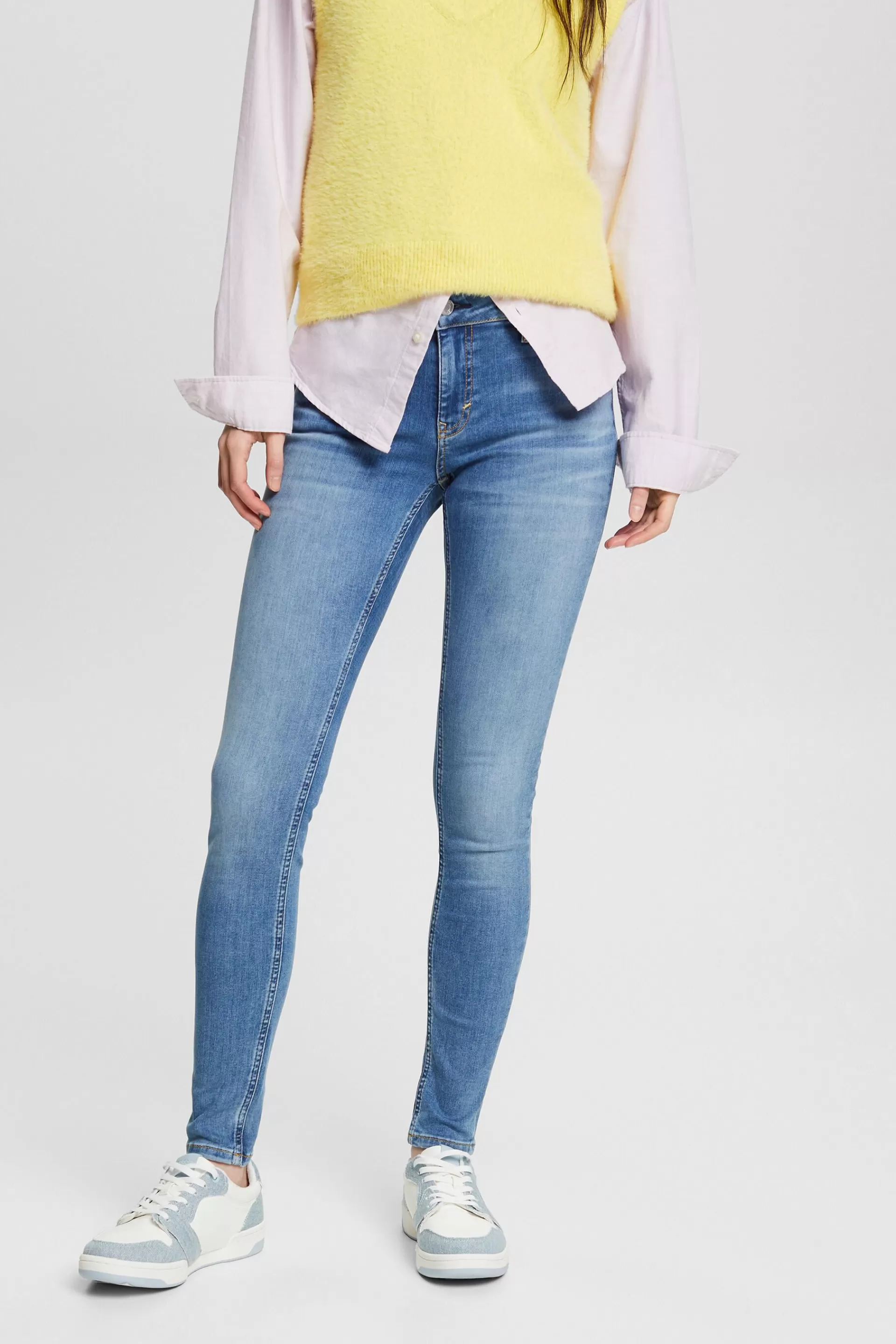 Skinny Jeans mit mittlerer Bundhöhe-ESPRIT Cheap