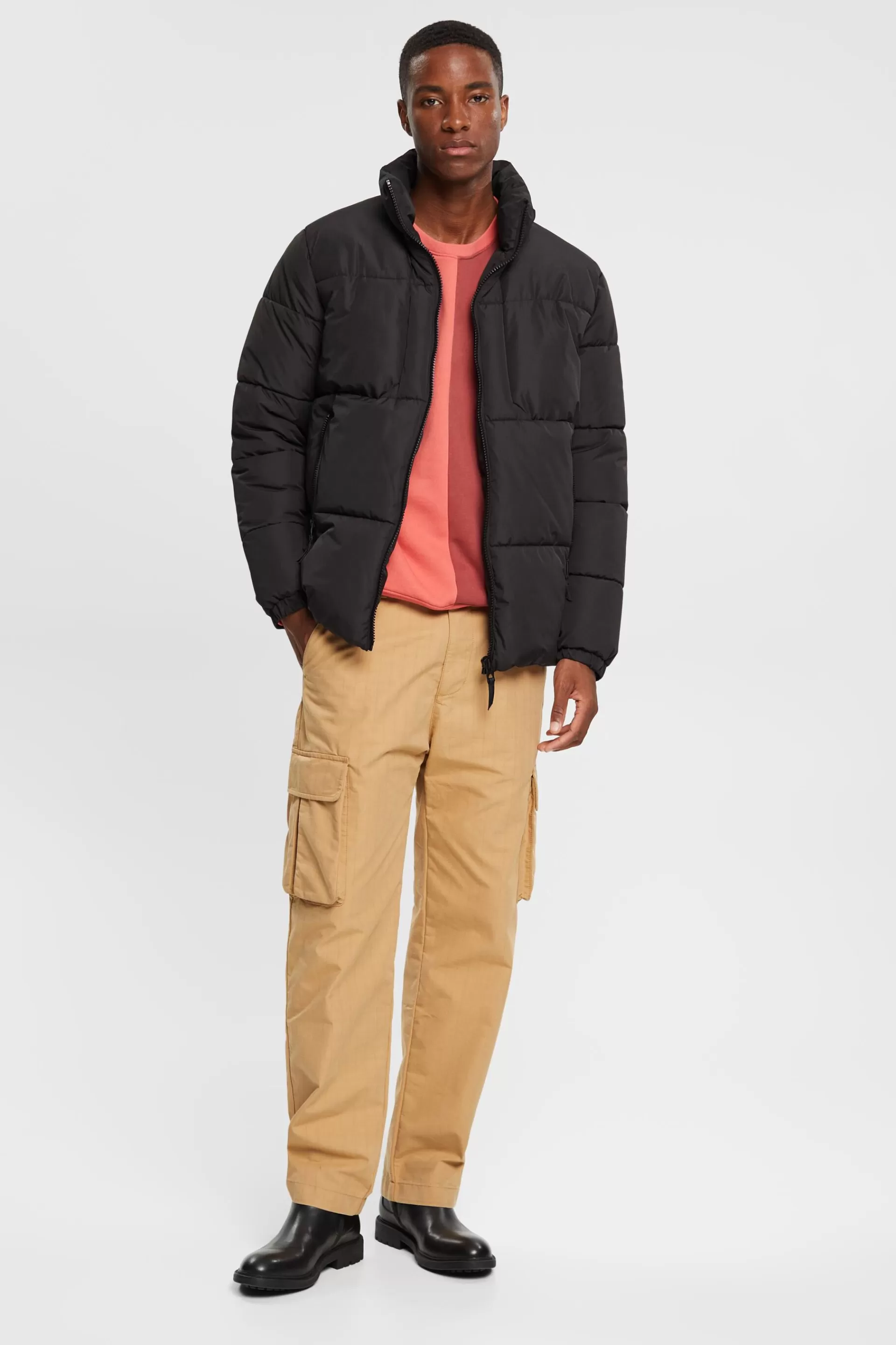 Steppjacke mit hohem Kragen-ESPRIT Fashion