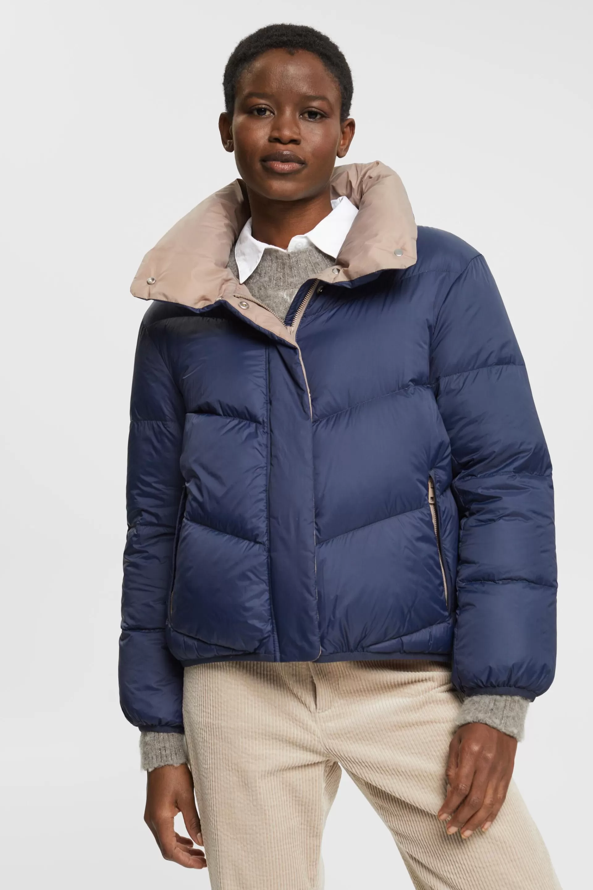 Steppjacke mit recycelter Daunenfüllung-ESPRIT Best