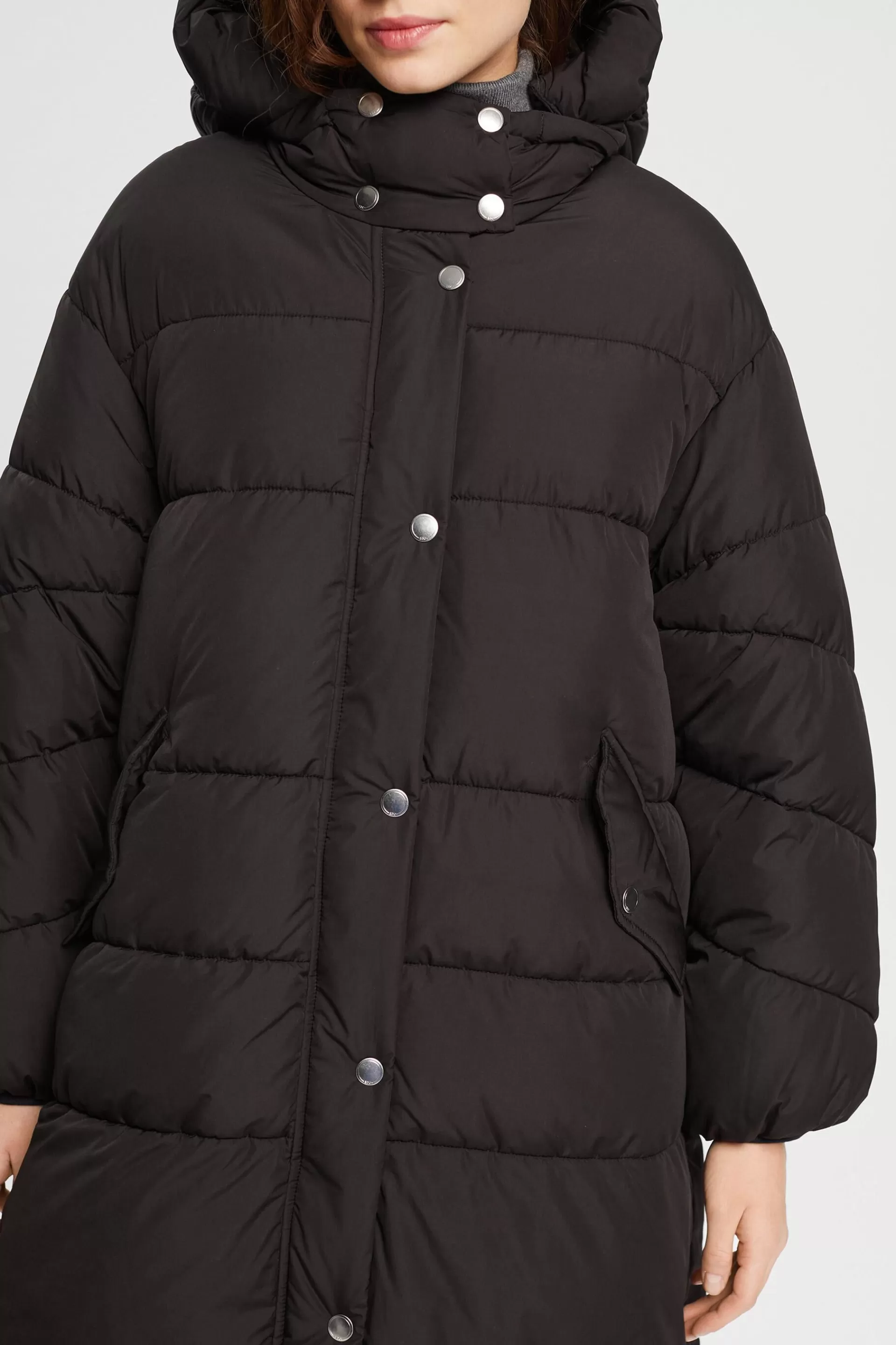 Steppmantel mit abnehmbarer Kapuze-ESPRIT Sale