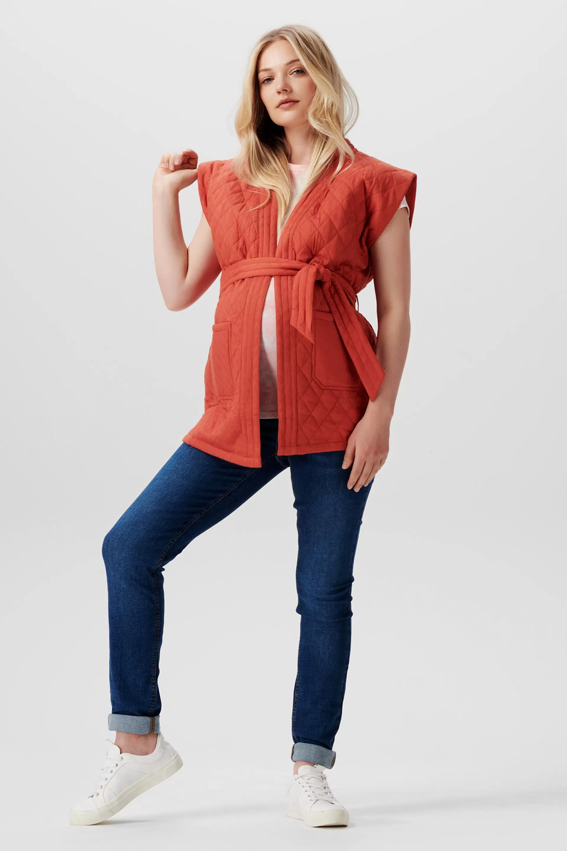 Steppweste mit Webmuster-ESPRIT New