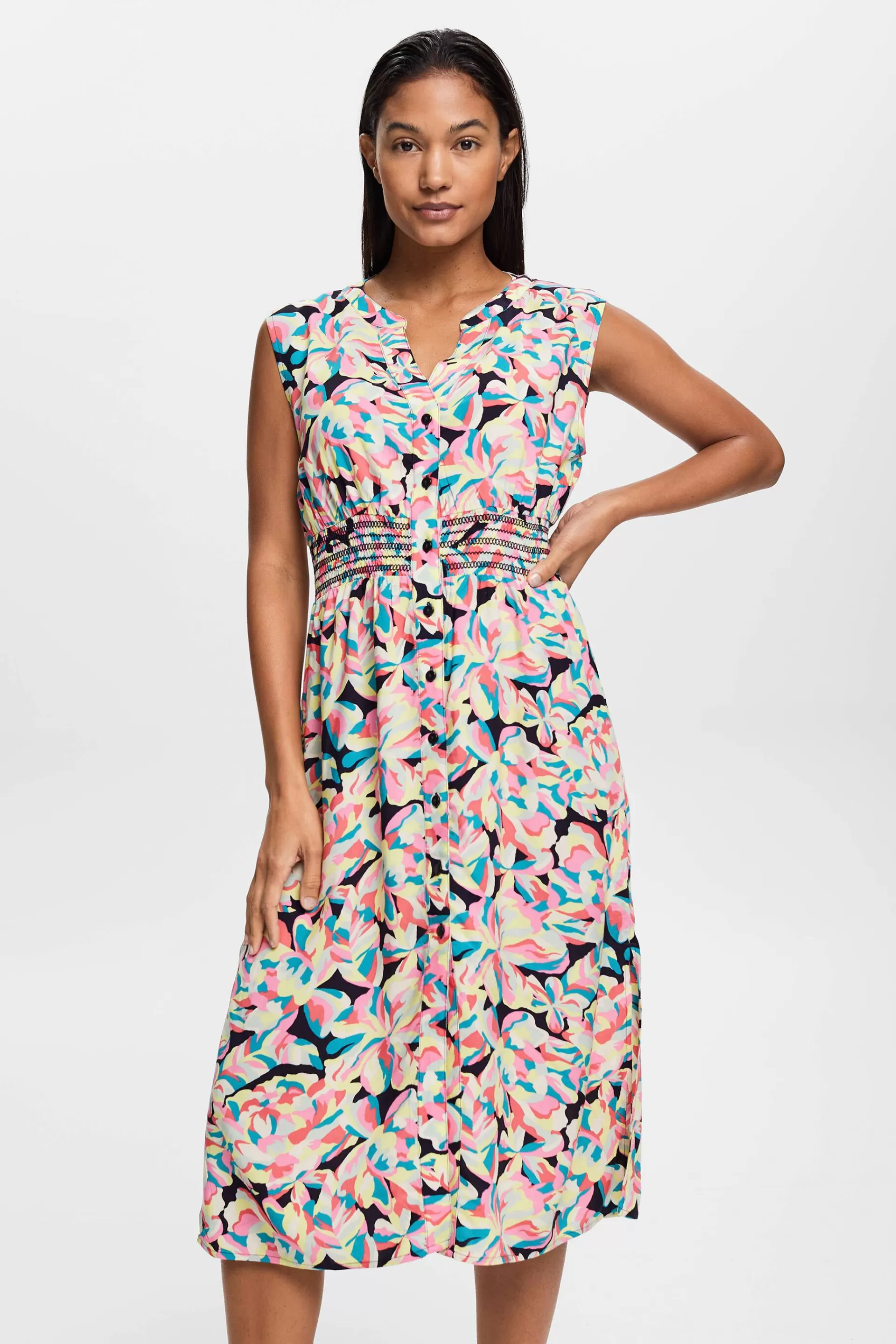 Strandkleid mit floralem Allover-Print-ESPRIT Clearance