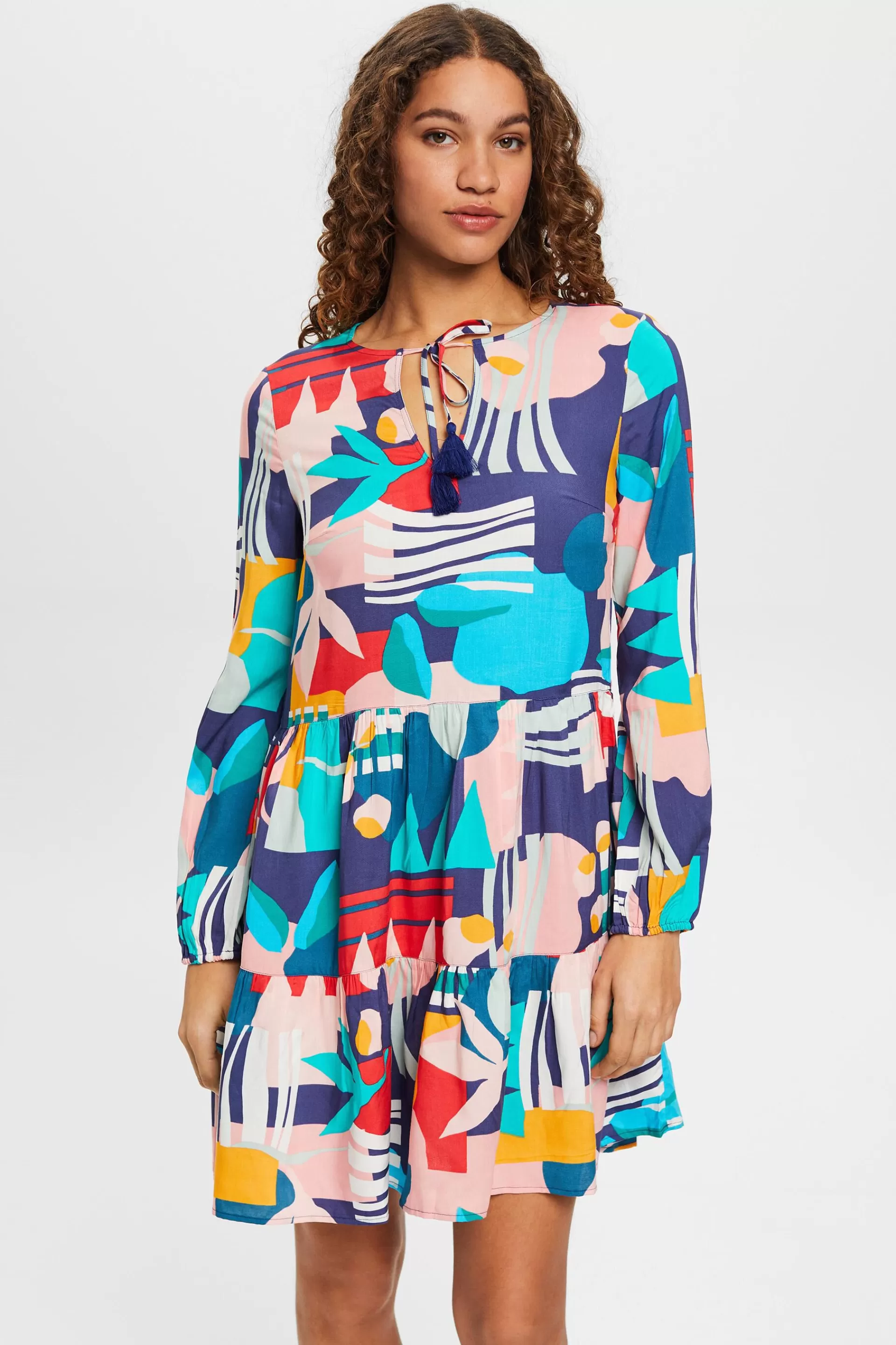 Strandkleid mit mehrfarbigem Print-ESPRIT Store