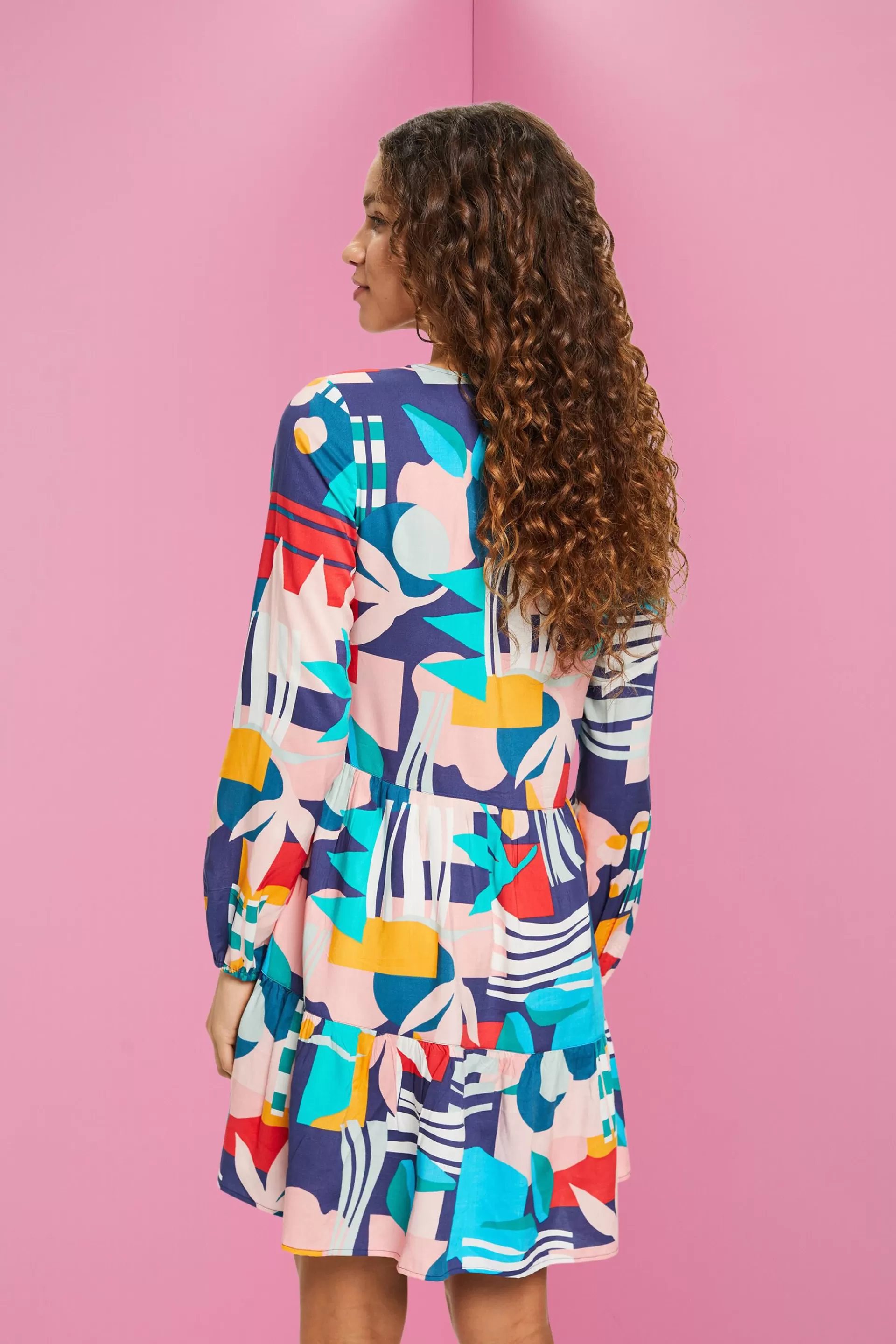 Strandkleid mit mehrfarbigem Print-ESPRIT Store