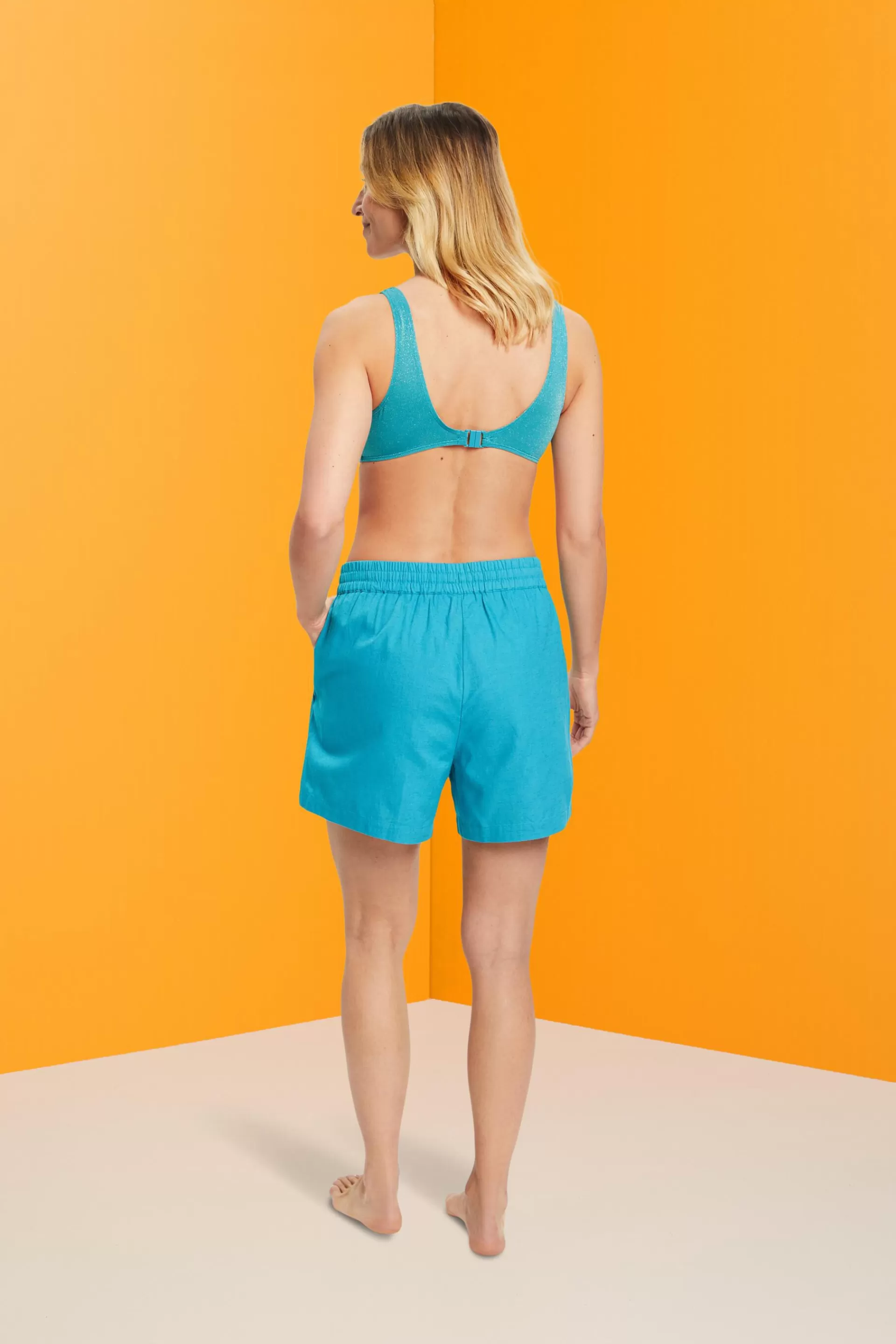 Strandshorts mit Leinen-ESPRIT New