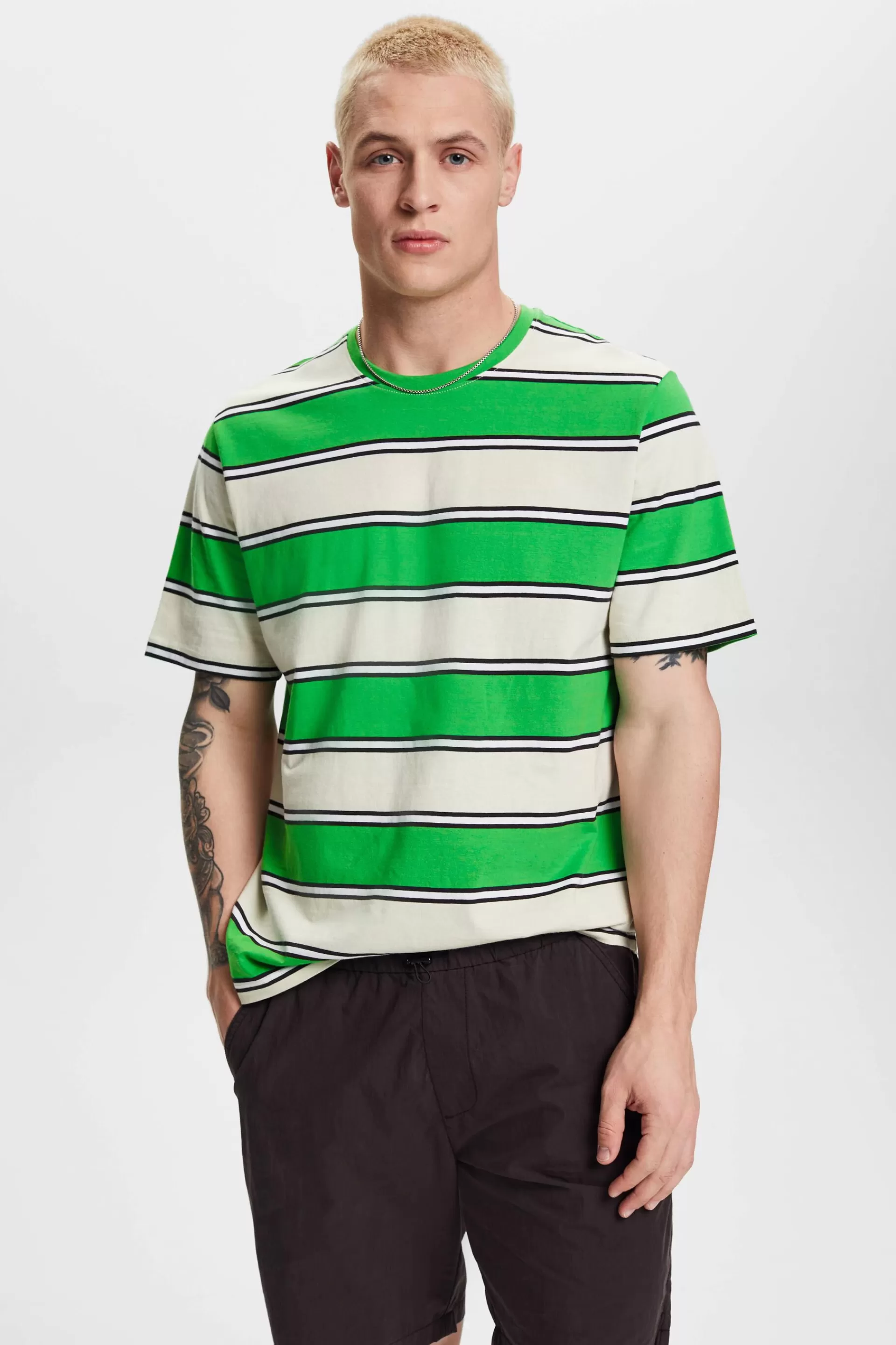 Streifen-T-Shirt aus nachhaltiger Baumwolle-ESPRIT Store