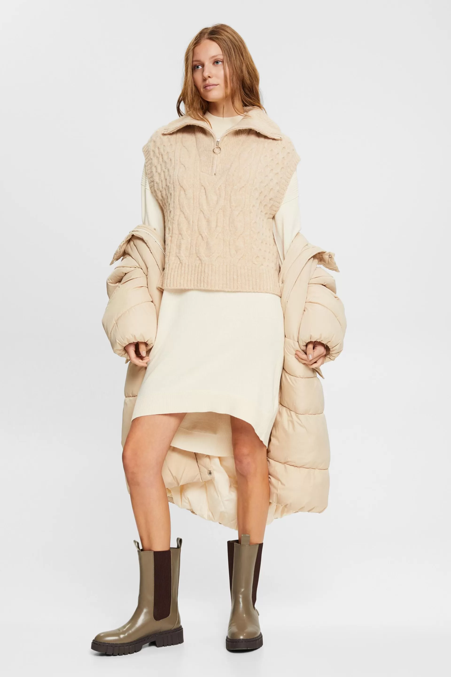 Strickkleid in Midilänge-ESPRIT Online