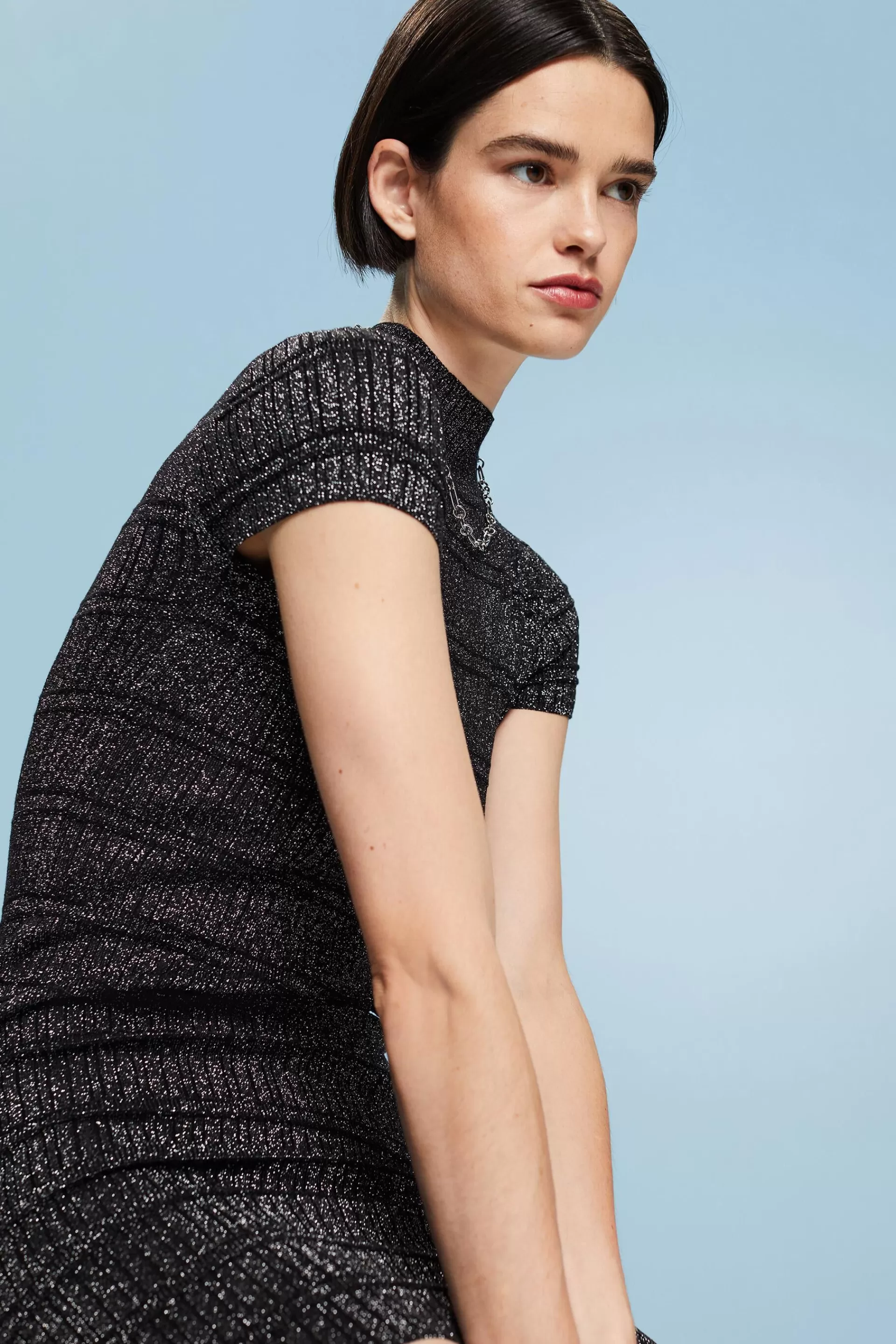 Strick-Minikleid im Glitzer-Look-ESPRIT Fashion