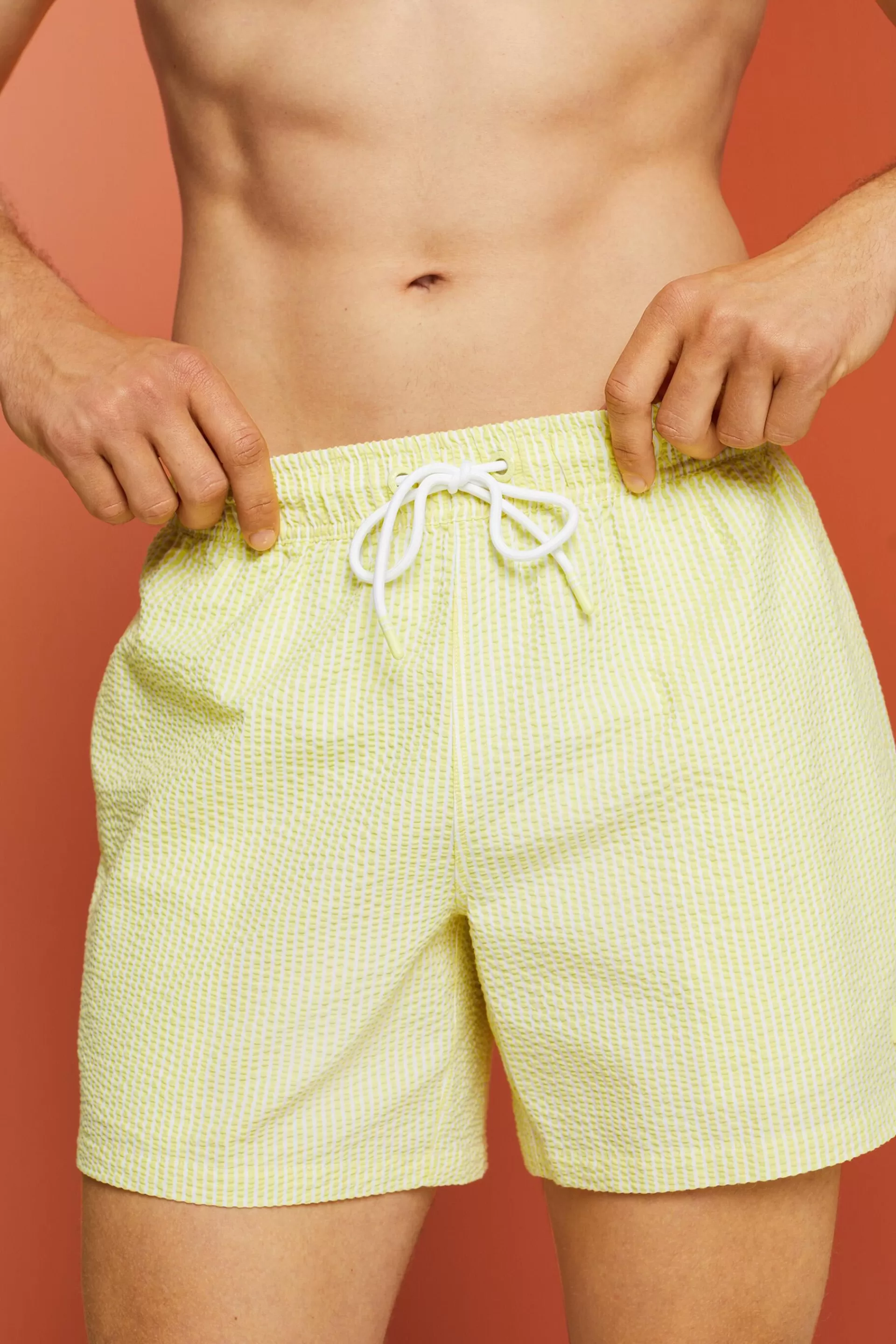 Strukturierte Badeshorts mit Streifen-ESPRIT Discount