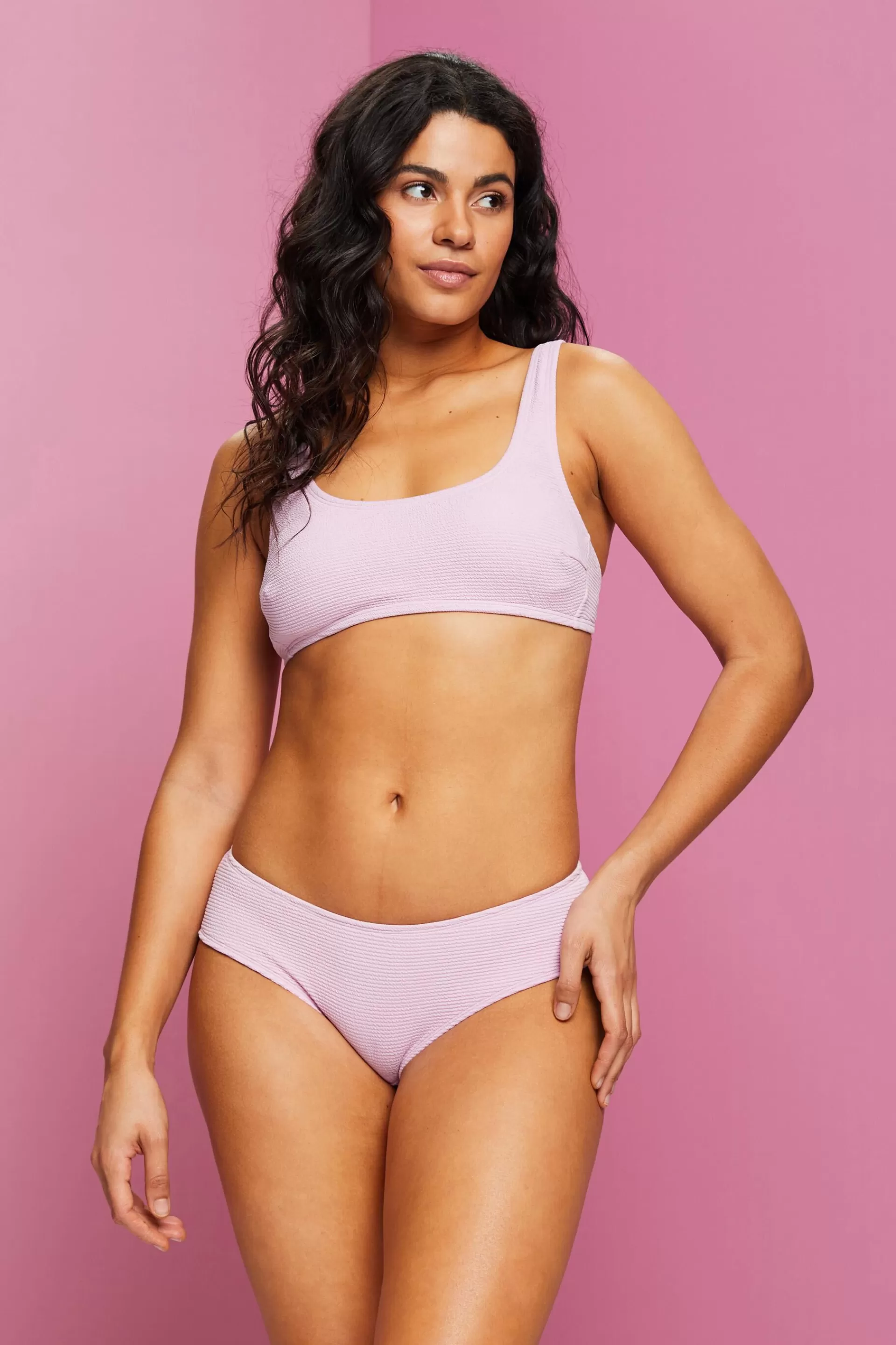 Strukturiertes Bikinitop mit weitem Dekolletee-ESPRIT Outlet
