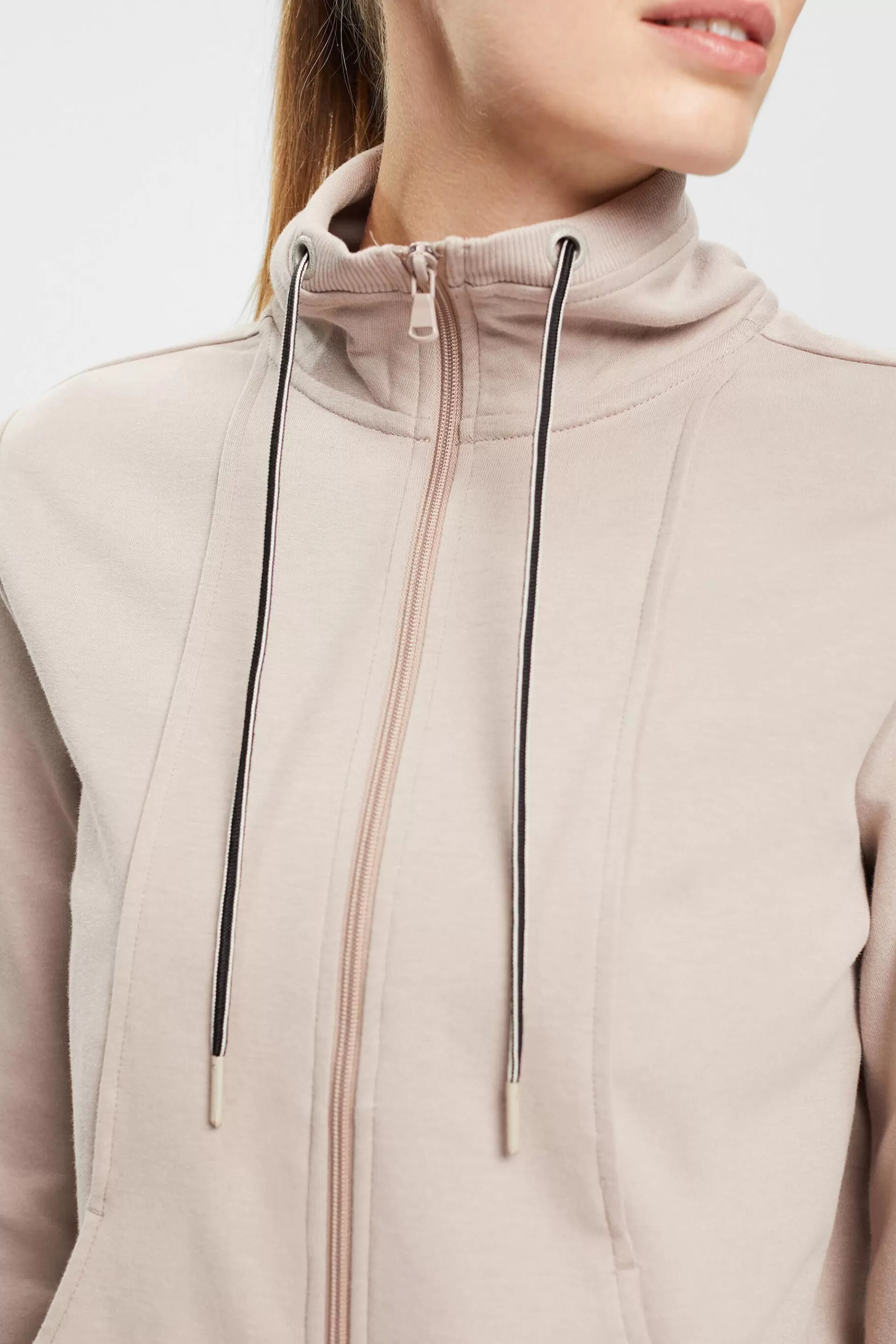 Sweatshirt mit Reißverschluss, Baumwollmix-ESPRIT Fashion