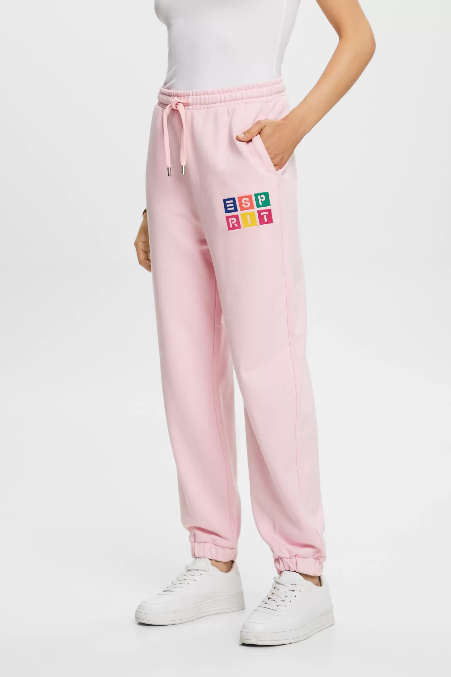 Track Pants aus Bio-Baumwolle mit Logostickerei-ESPRIT Discount
