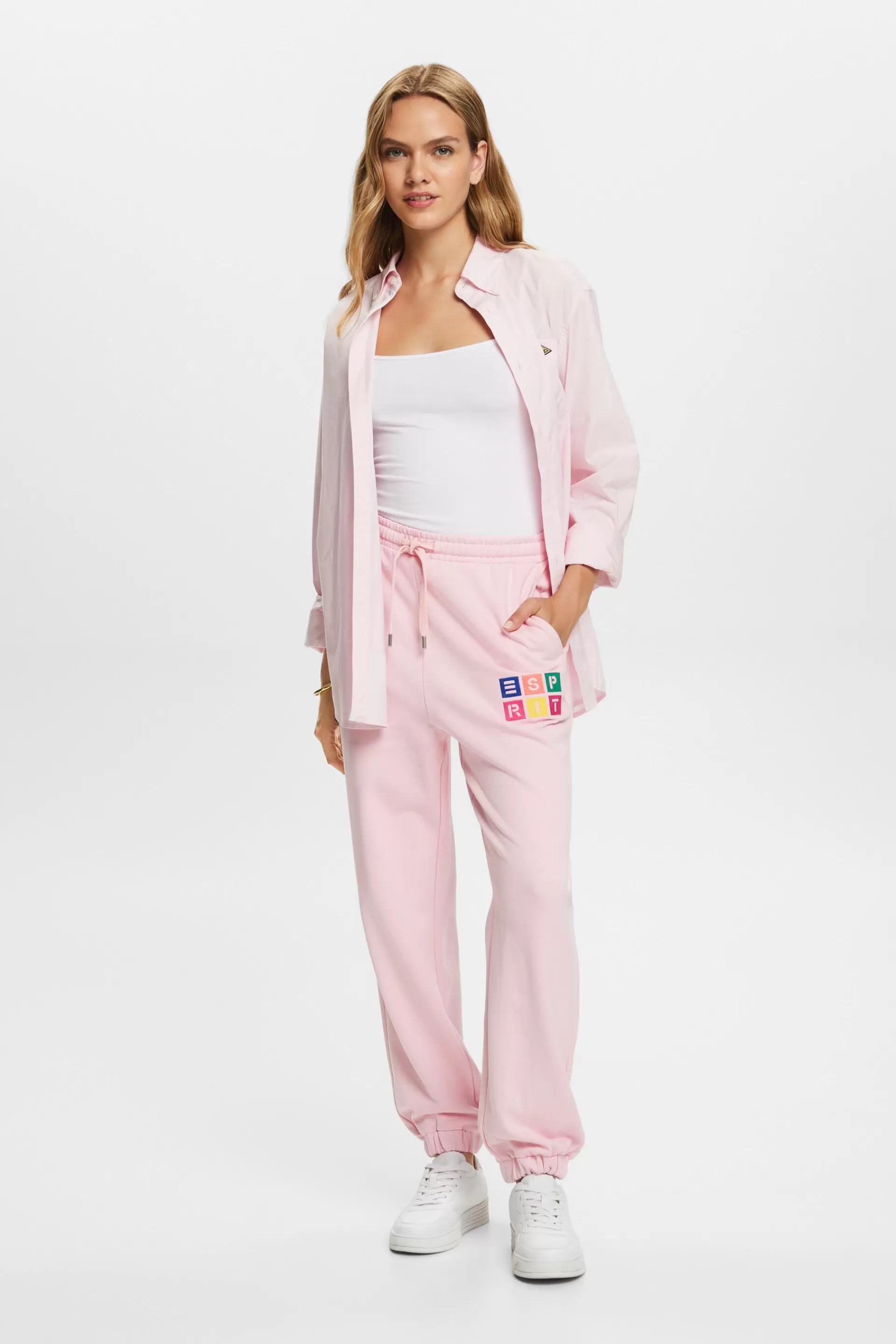 Track Pants aus Bio-Baumwolle mit Logostickerei-ESPRIT Discount
