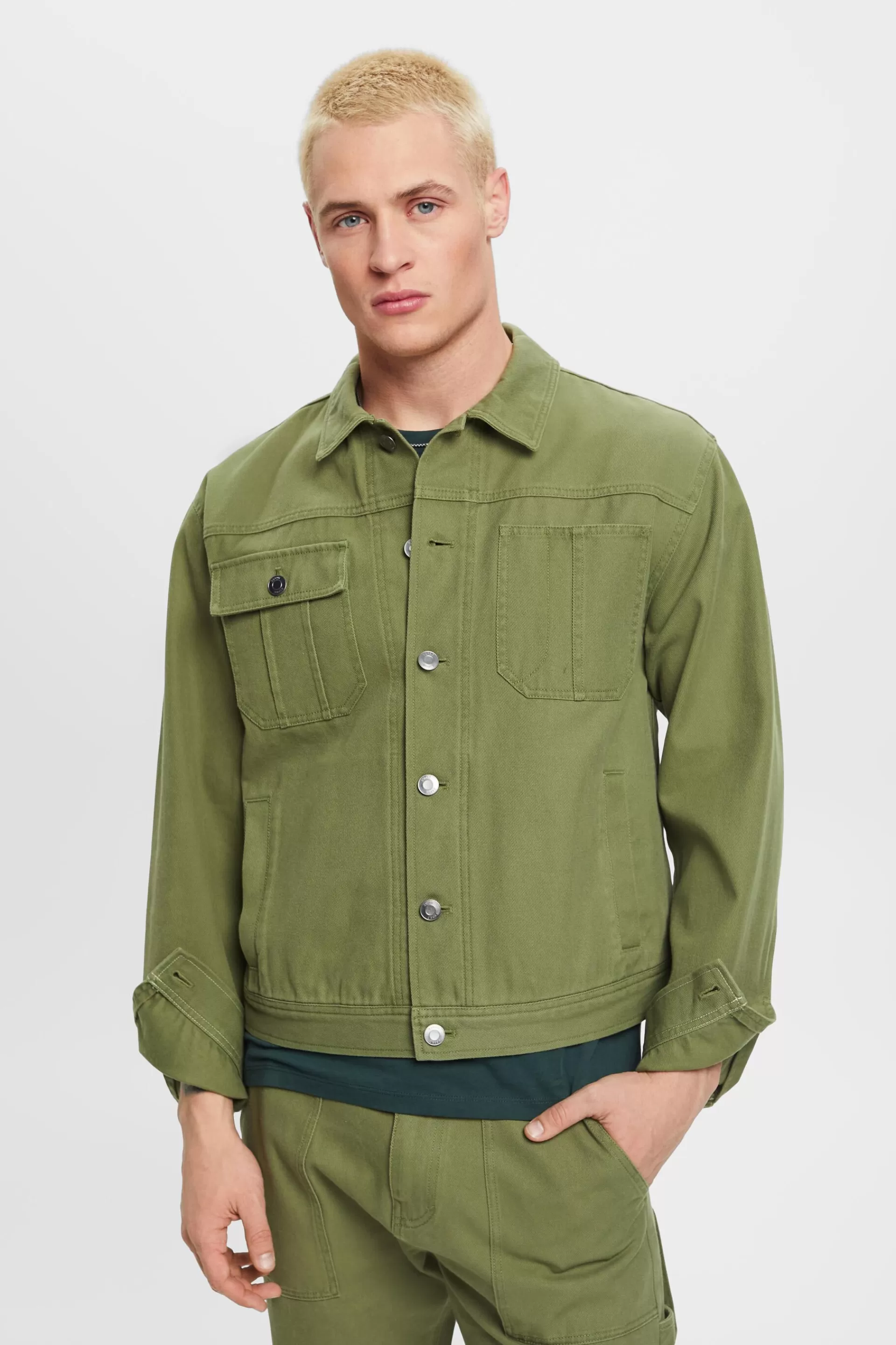 Truckerjacke aus Baumwolle-ESPRIT Store