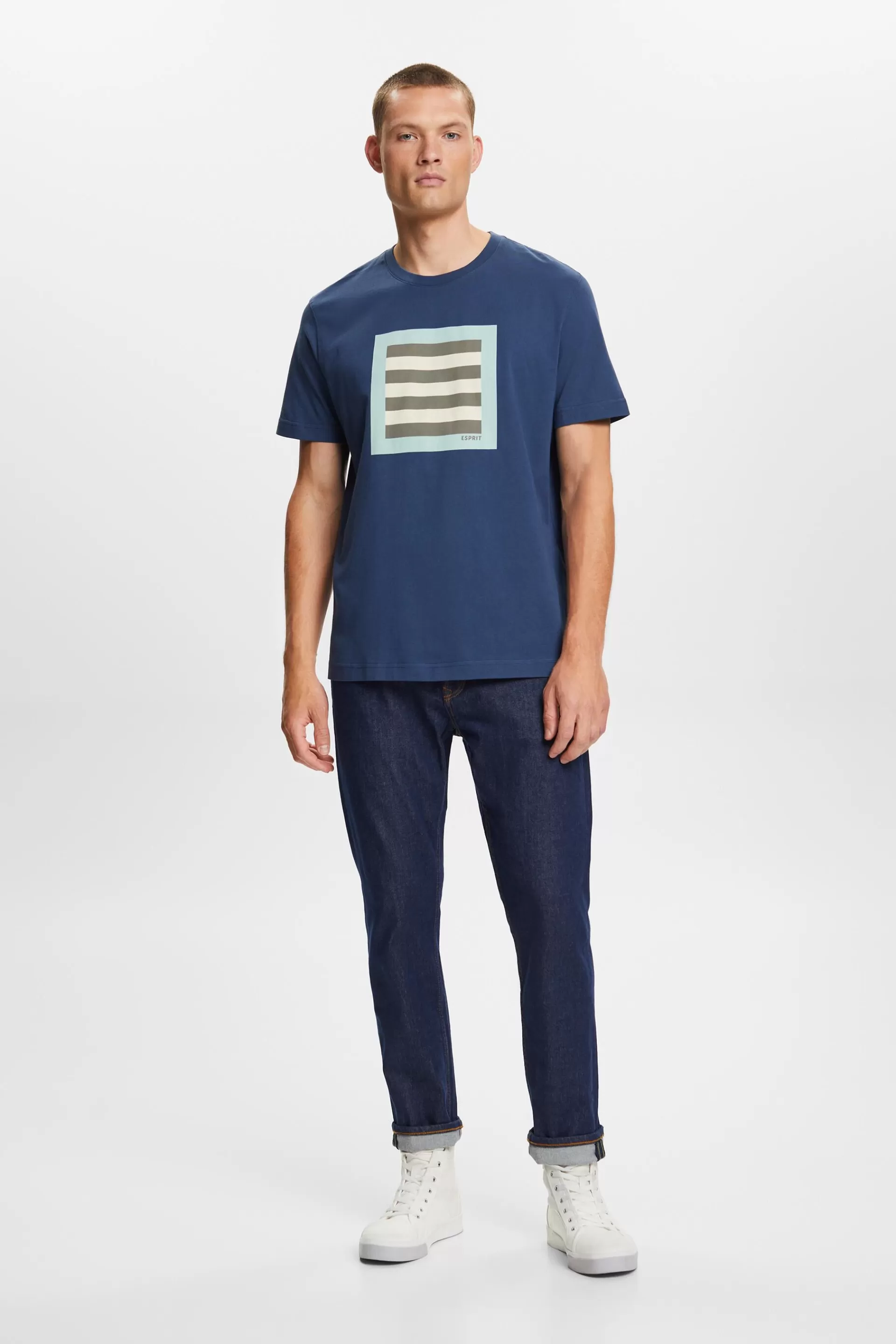 T-Shirt aus Baumwolljersey mit Grafikprint-ESPRIT Sale