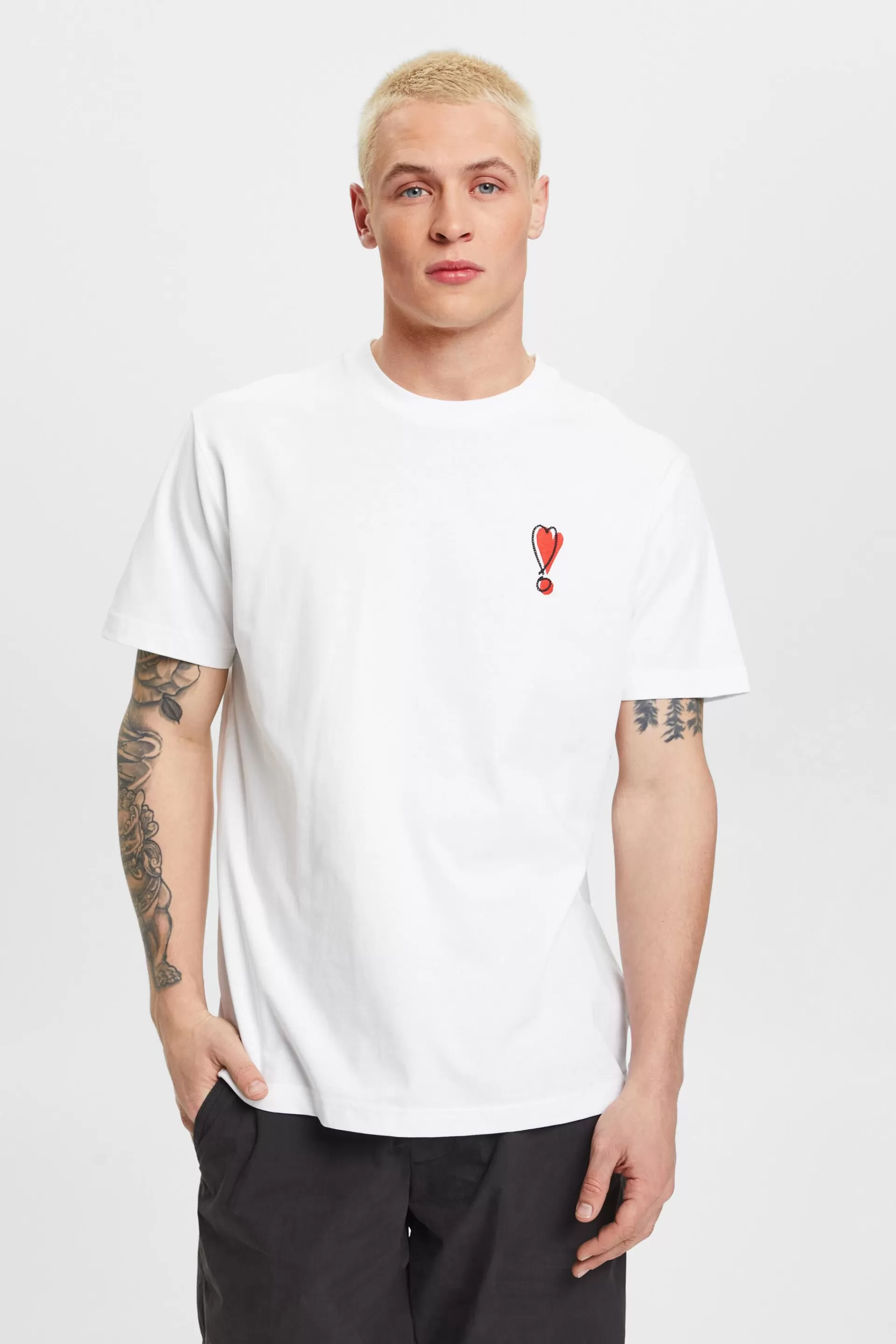 T-Shirt mit Herzmotiv aus nachhaltiger Baumwolle-ESPRIT Outlet