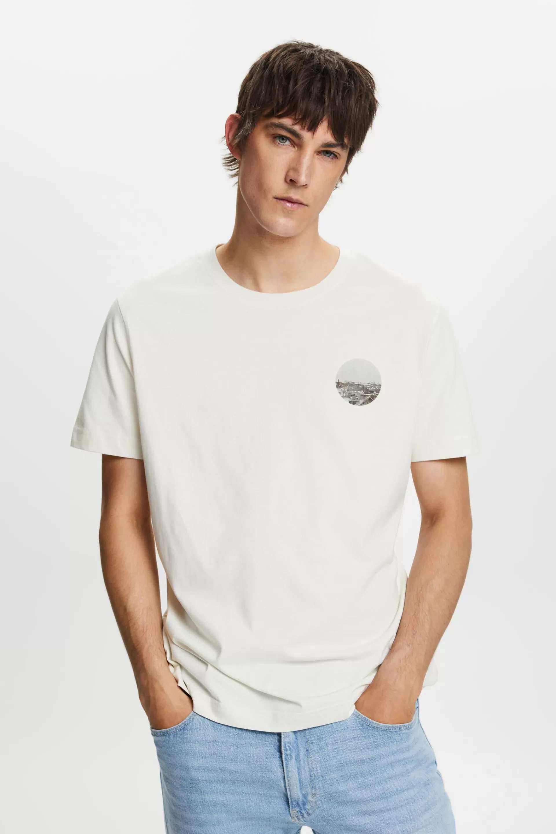 T-Shirt mit Print auf Vorder- und Rückseite-ESPRIT Cheap